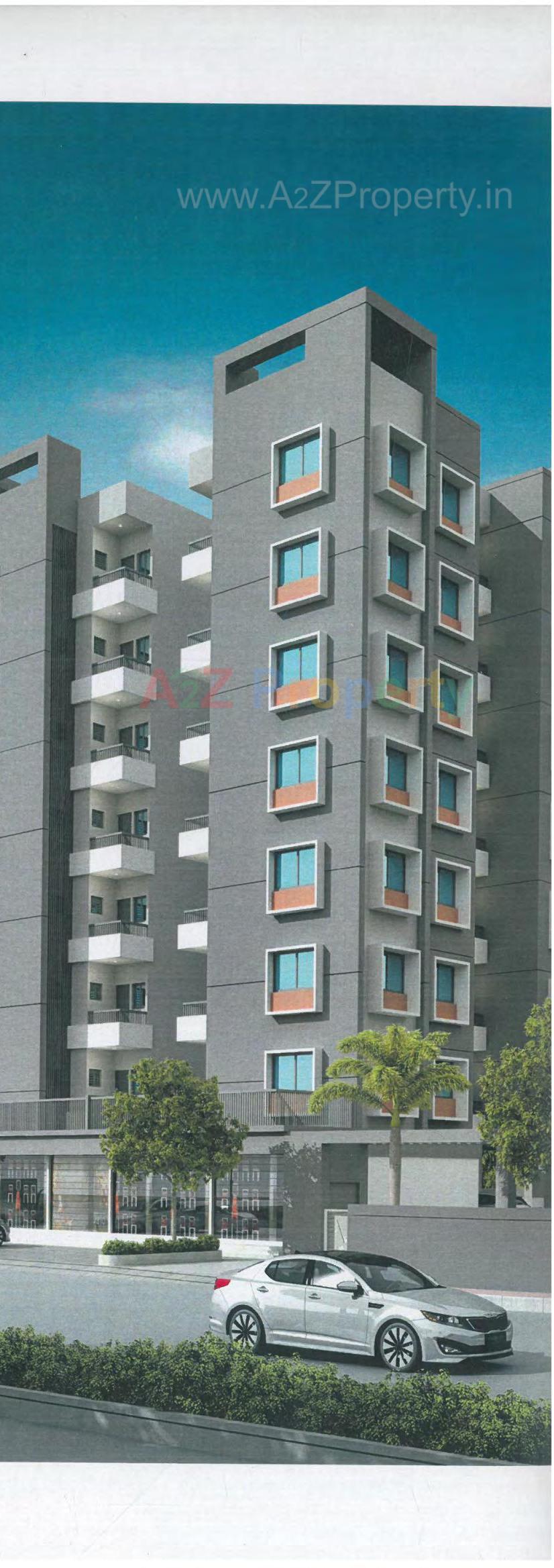 3D Elevation of real estate project Brinja Residency located at Chikhodra, Vadodara, Gujarat
