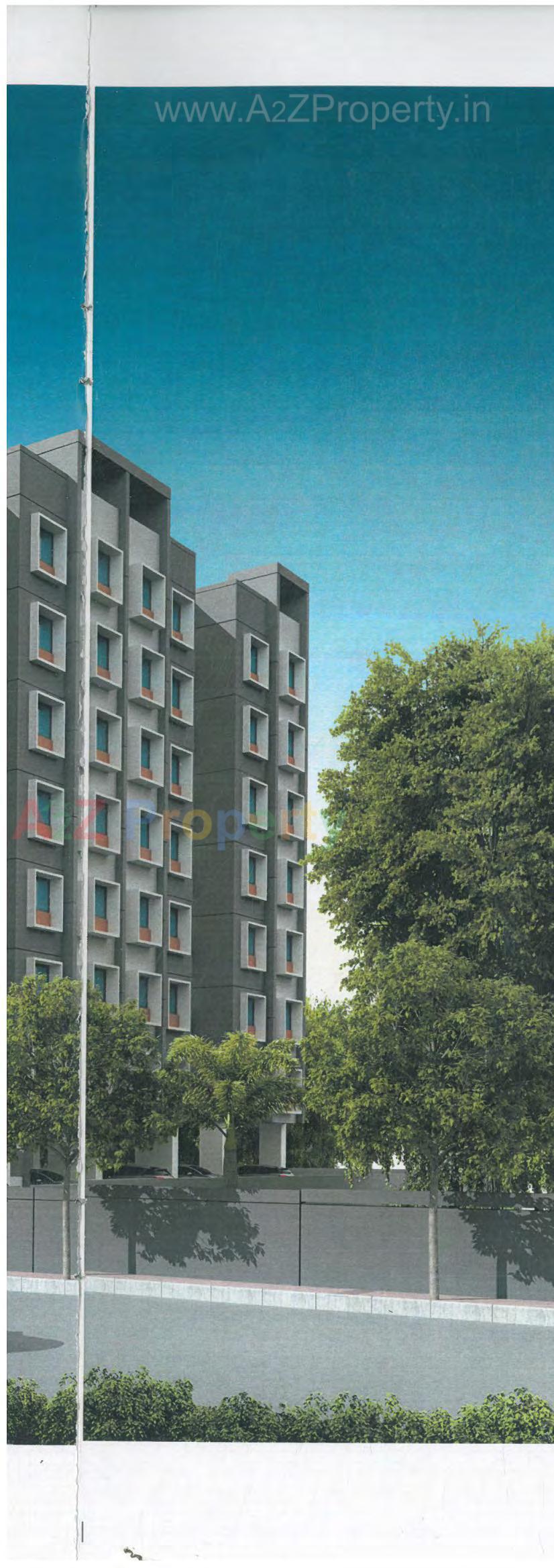 3D Elevation of real estate project Brinja Residency located at Chikhodra, Vadodara, Gujarat