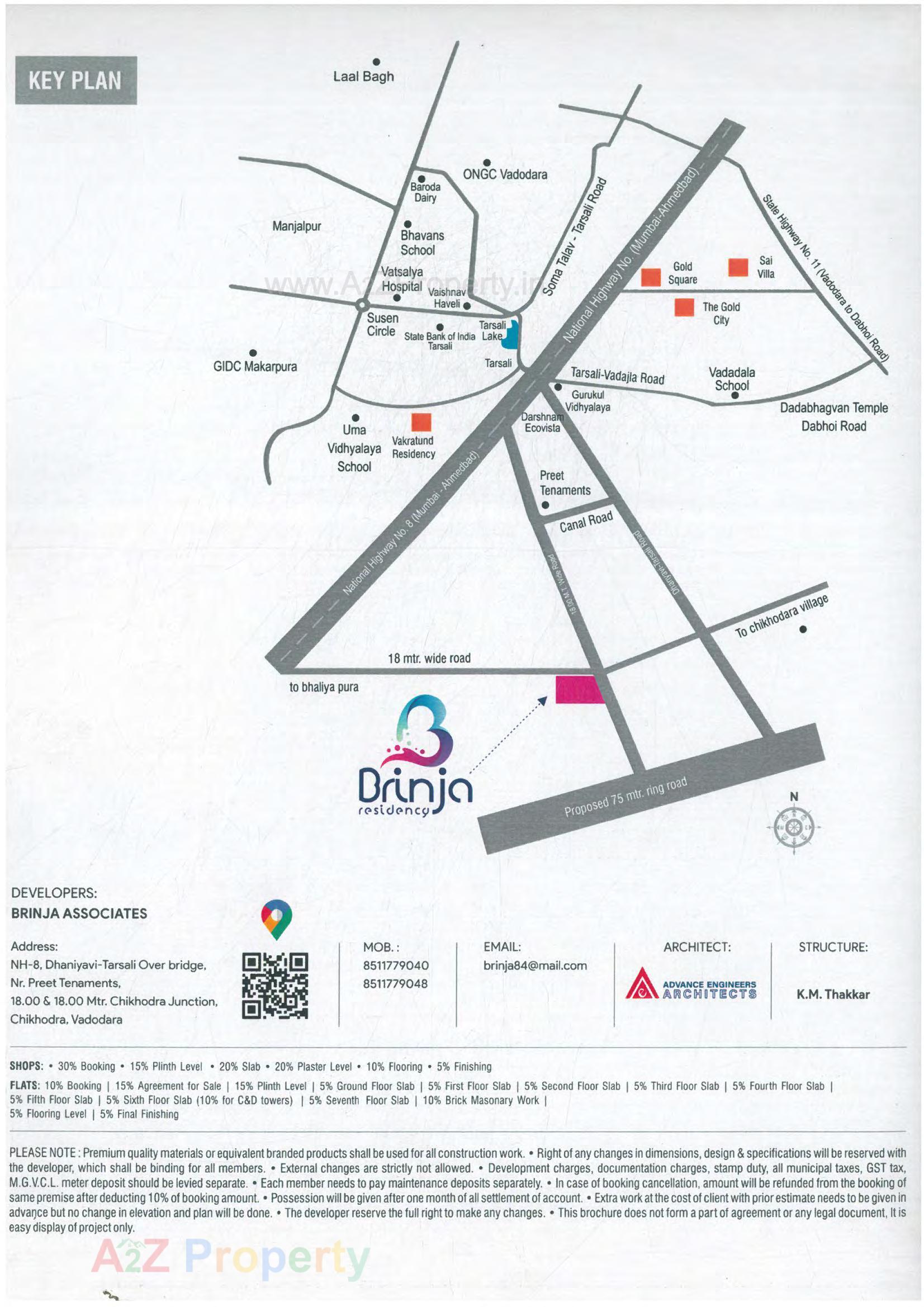  of real estate project Brinja Residency located at Chikhodra, Vadodara, Gujarat