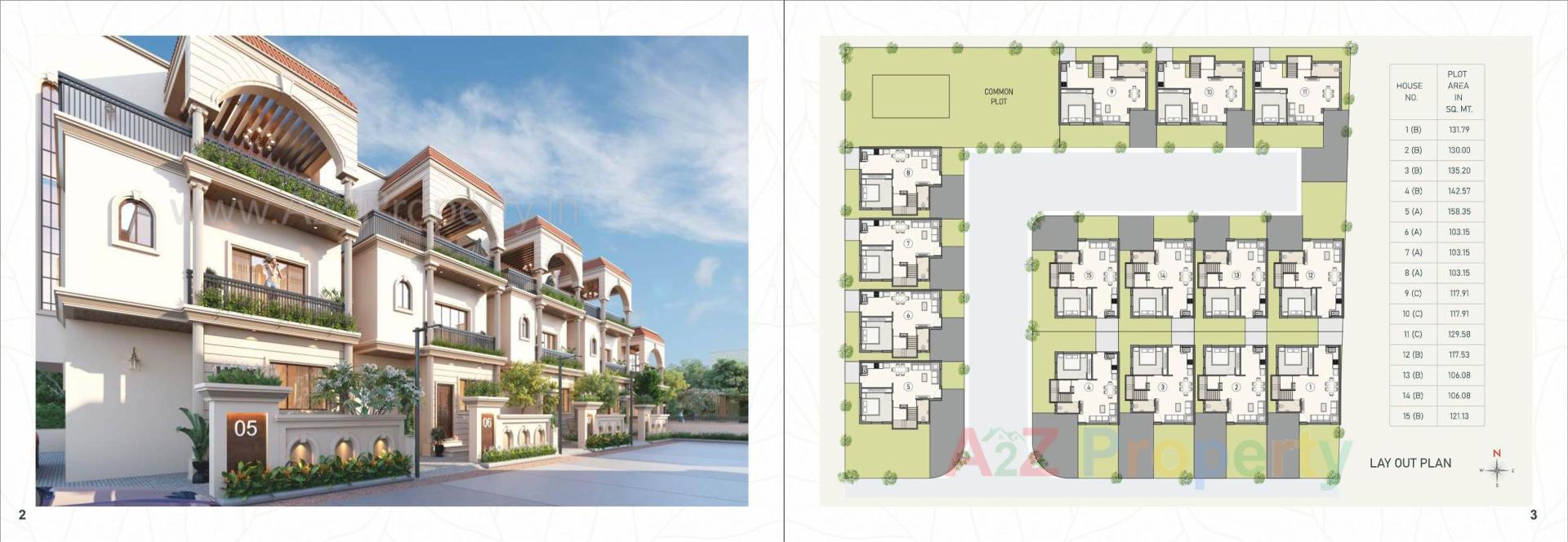 Layout of real estate project Broadleaf located at Bill, Vadodara, Gujarat
