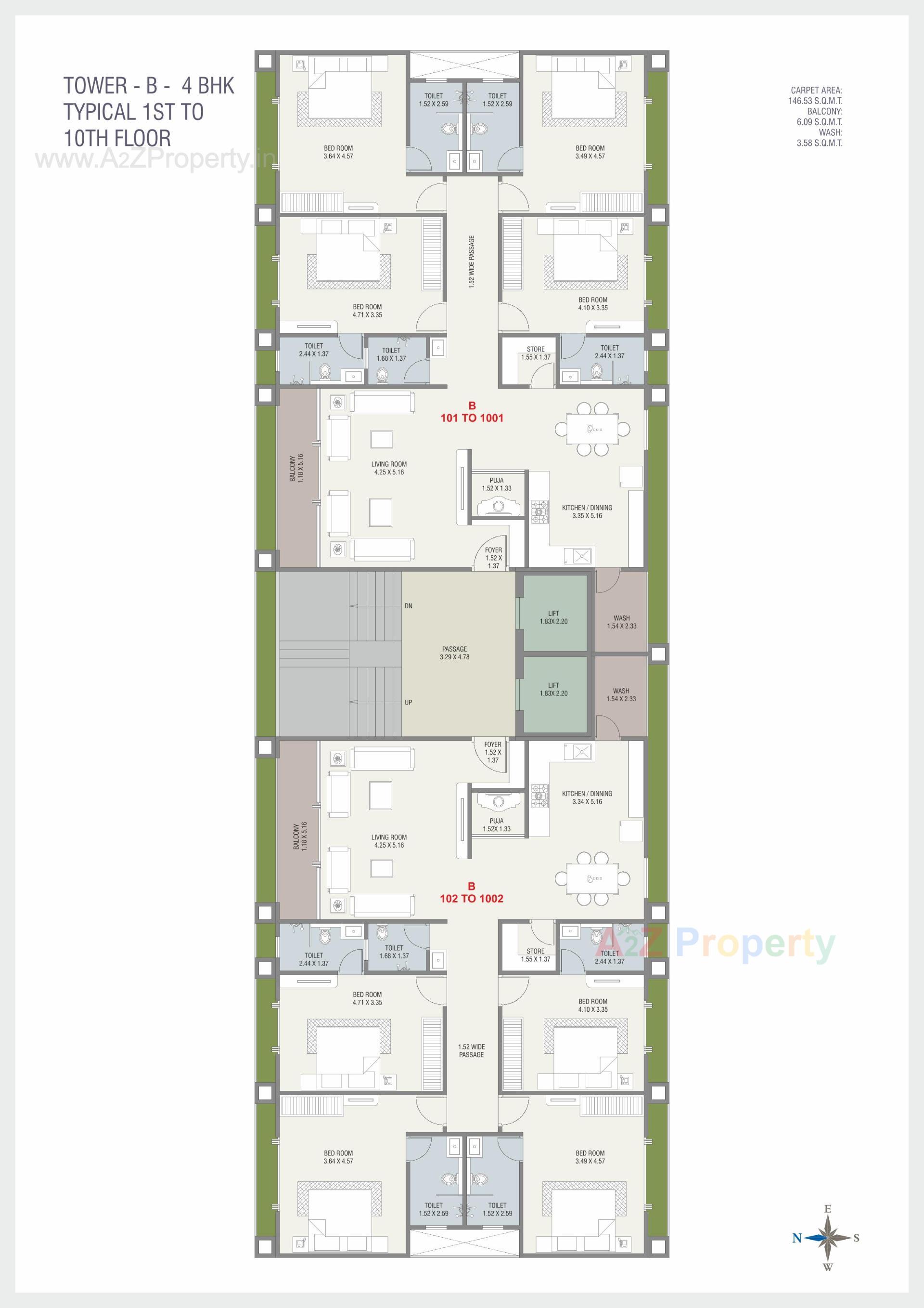 Layout of real estate project Broadway Alokya located at Bhayli, Vadodara, Gujarat