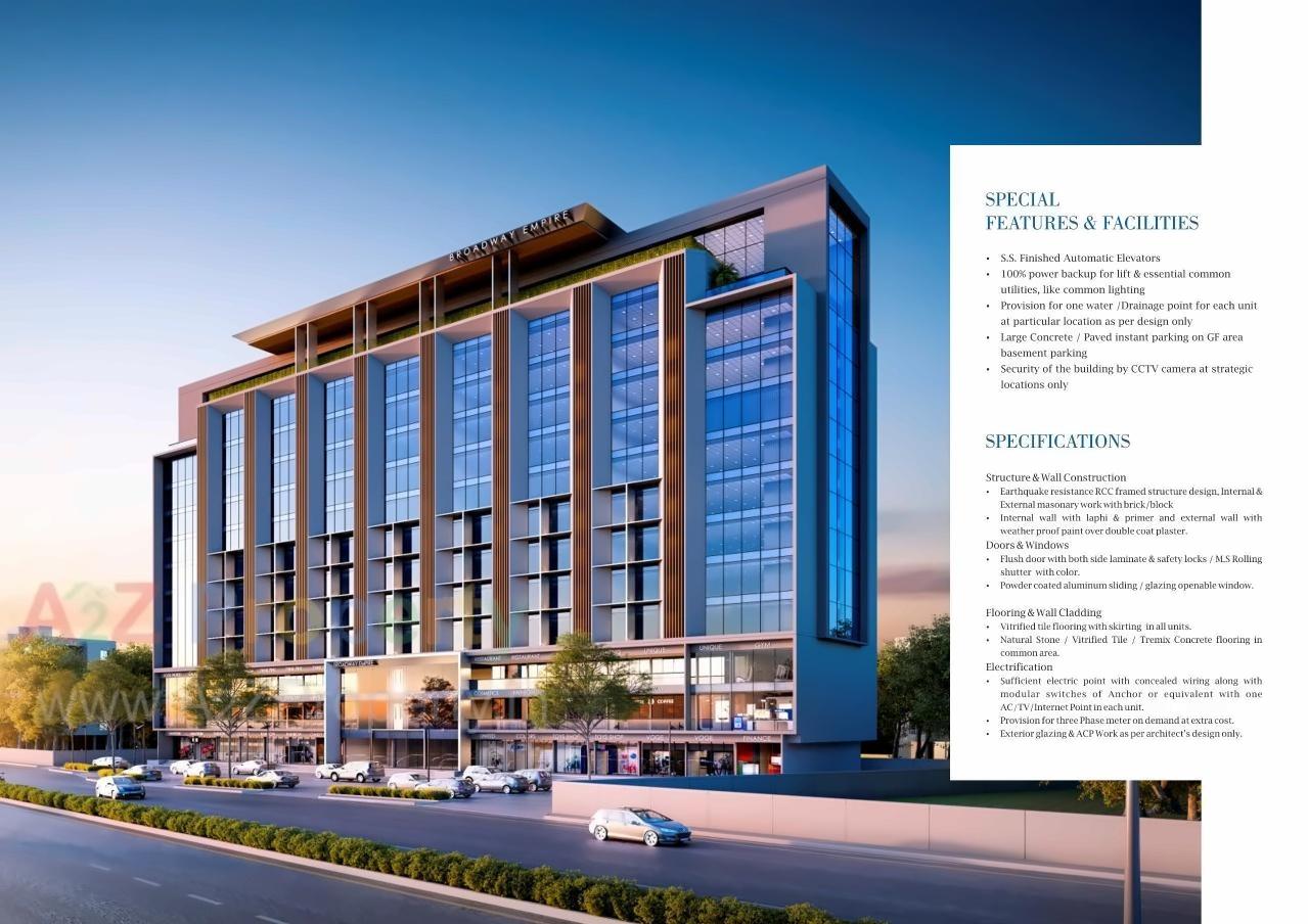 3D Elevation of real estate project Broadway Empire located at Gotri, Vadodara, Gujarat