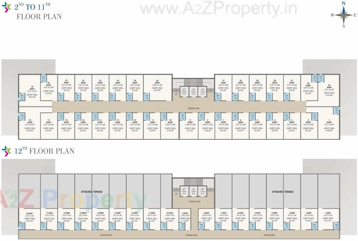 Layout of real estate project Broadway Empire located at Gotri, Vadodara, Gujarat