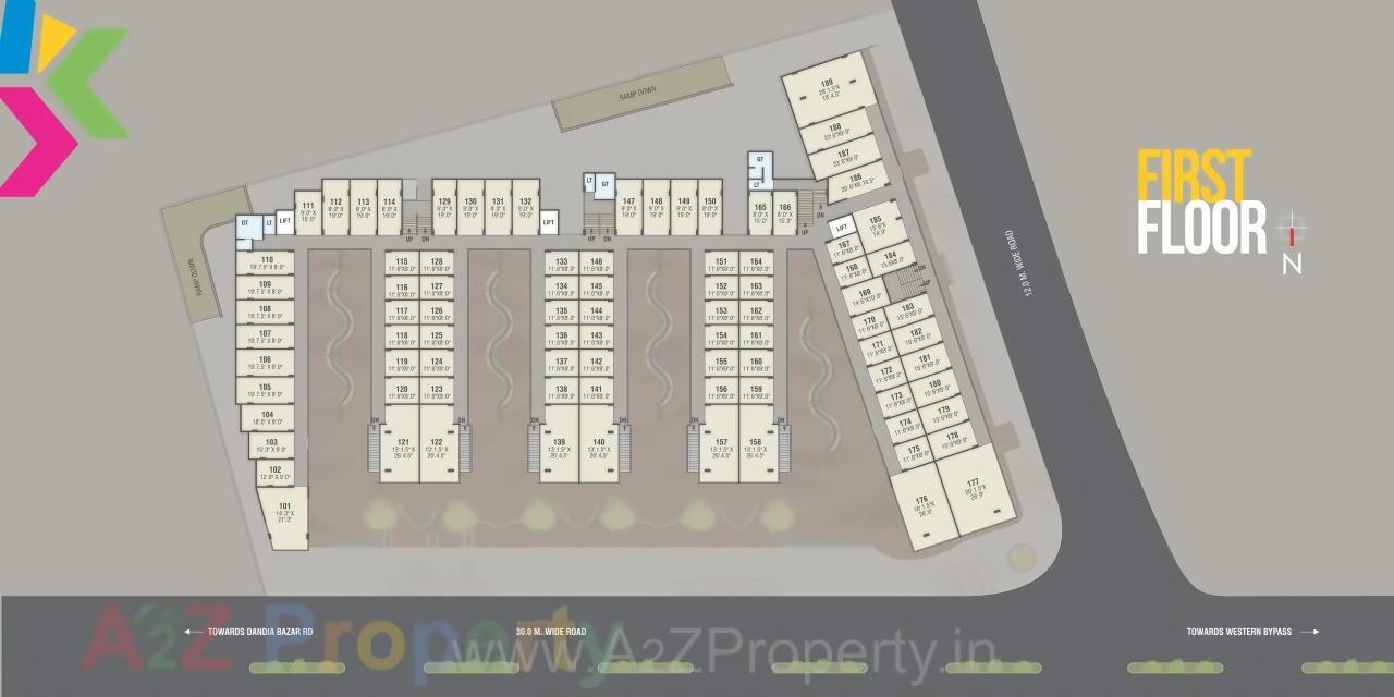 Layout of real estate project Broadway Pride located at Sevasi, Vadodara, Gujarat