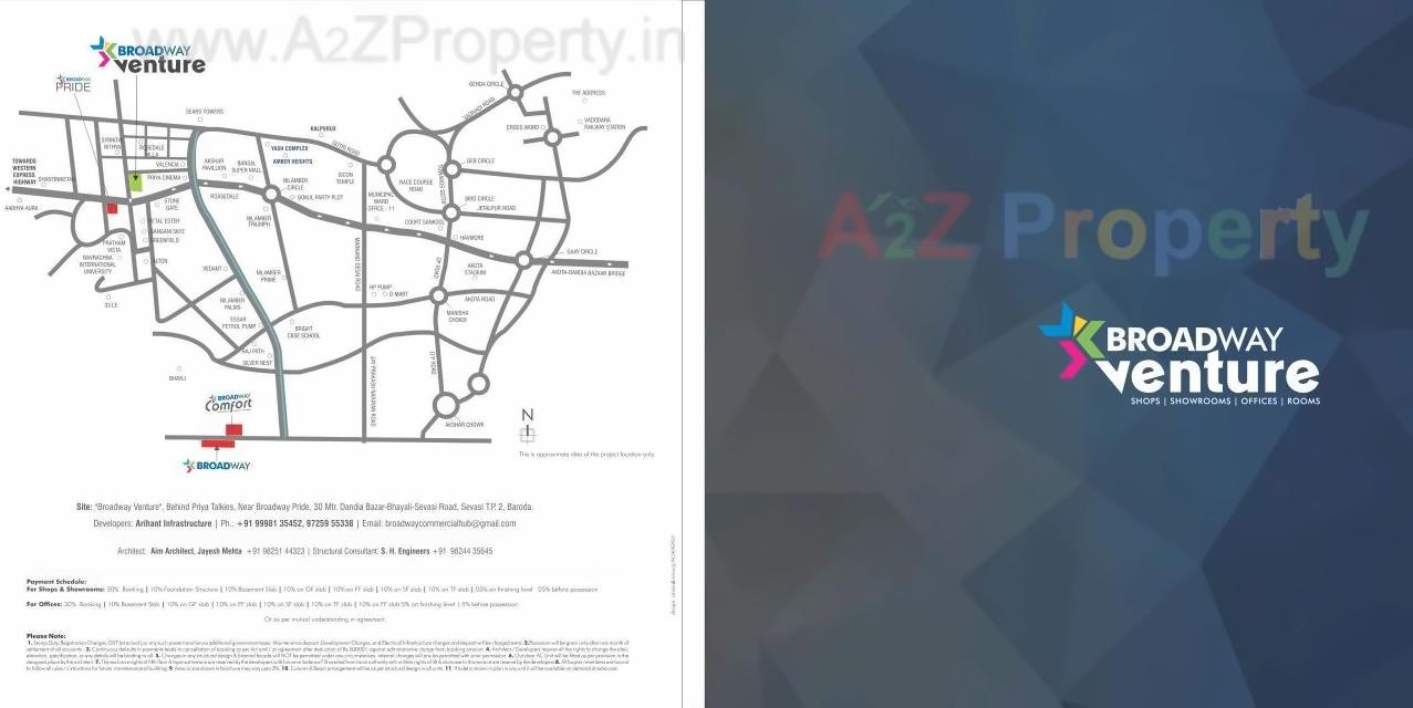  of real estate project Broadway Venture located at Sevasi, Vadodara, Gujarat