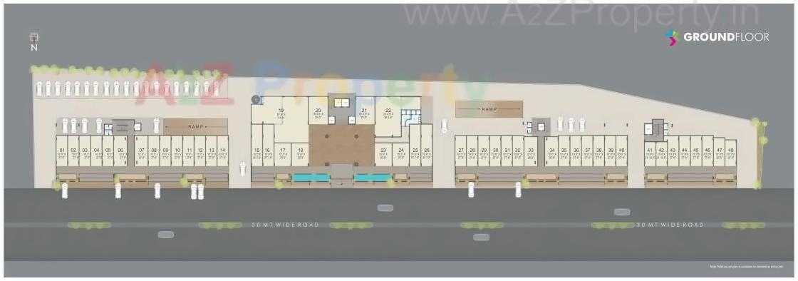 Layout of real estate project Broadway located at Bhayli, Vadodara, Gujarat