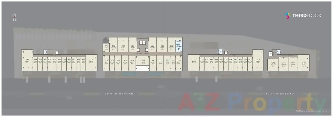 Layout of real estate project Broadway located at Bhayli, Vadodara, Gujarat