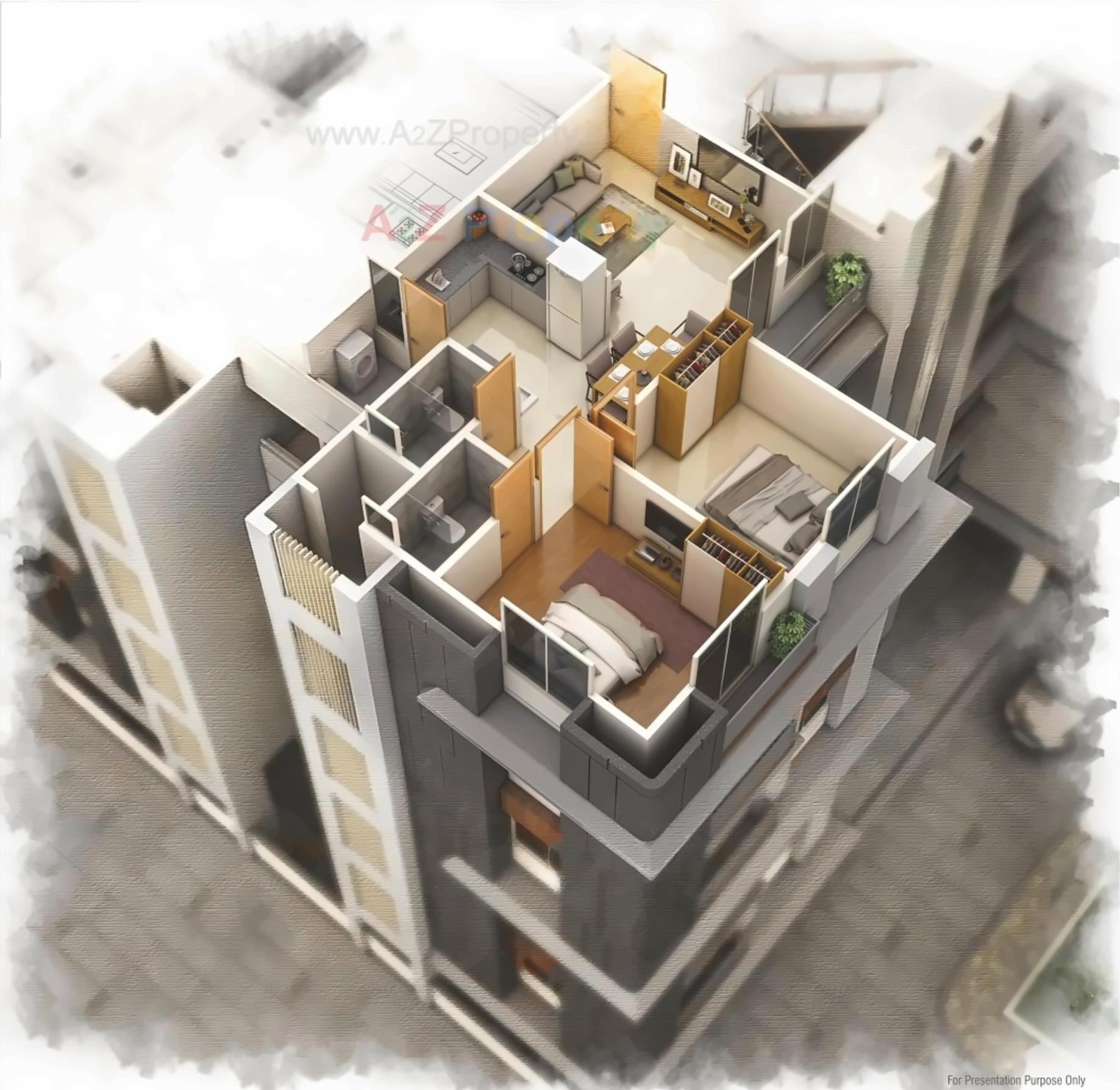 Layout of real estate project Brookfieldz Devbhumi Residency located at Manjalpur, Vadodara, Gujarat
