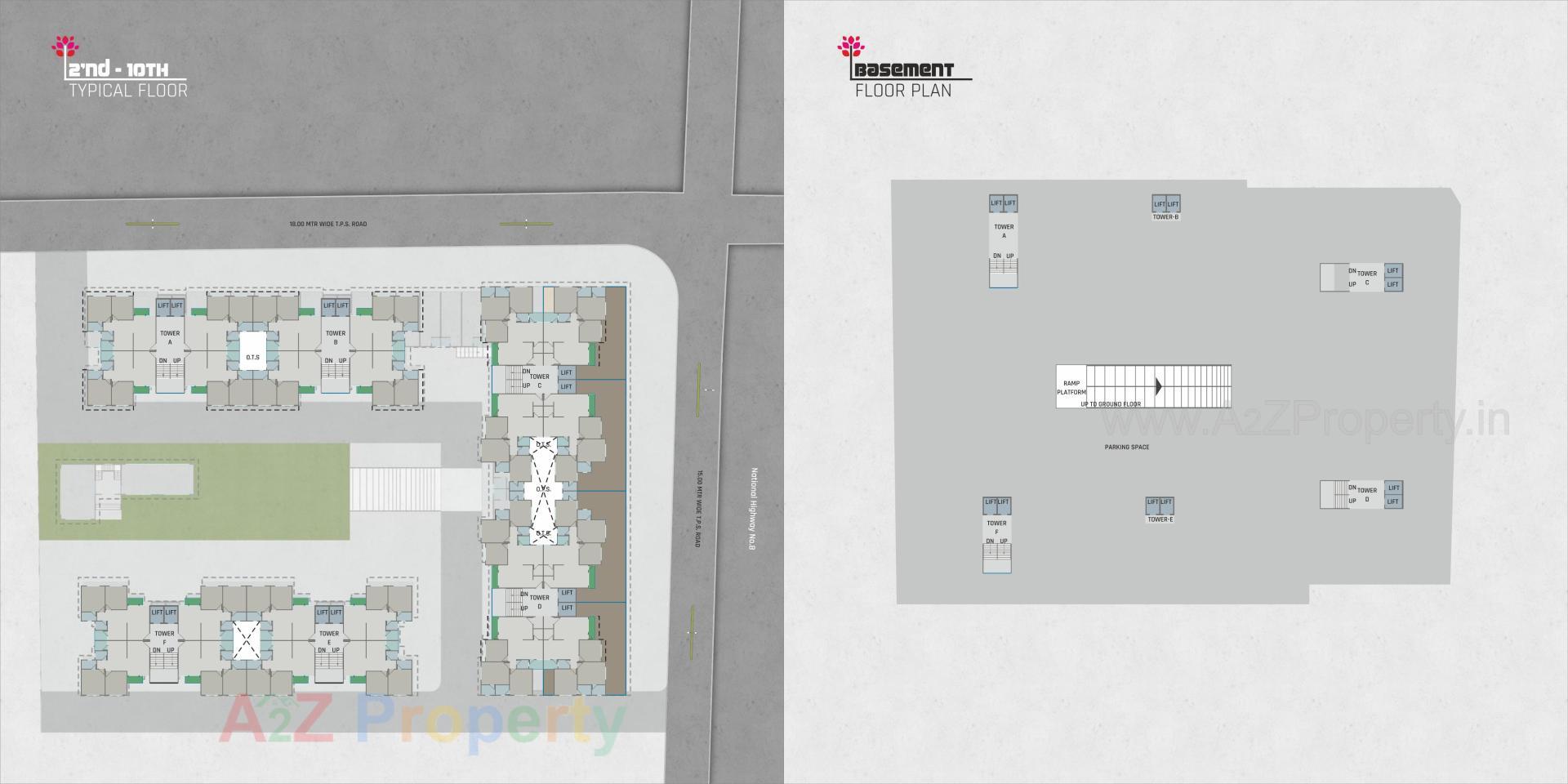 Layout of real estate project Brookfieldz Ishavasyam located at Sayajipura, Vadodara, Gujarat