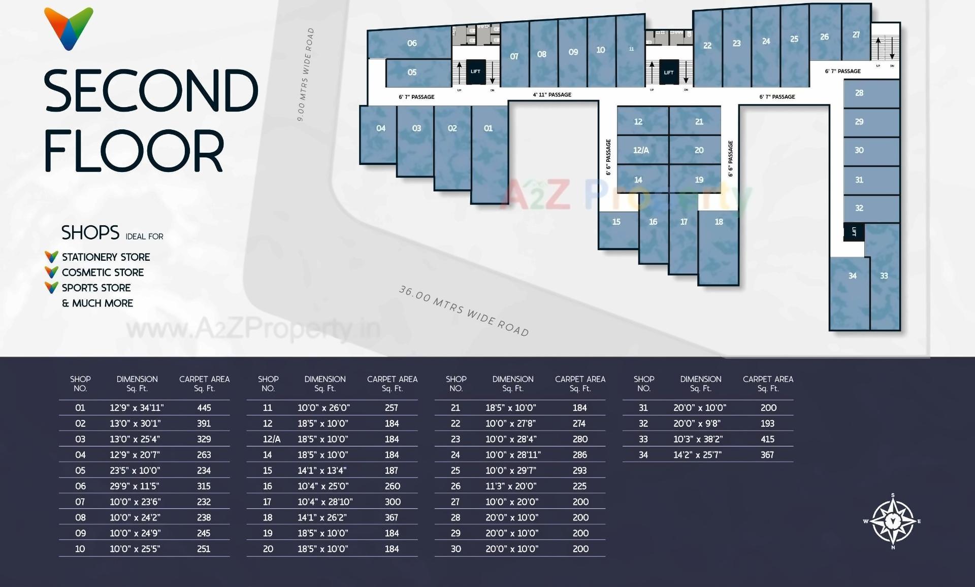 Layout of real estate project Brookfieldz Vinaaya Hub located at Manjalpur, Vadodara, Gujarat