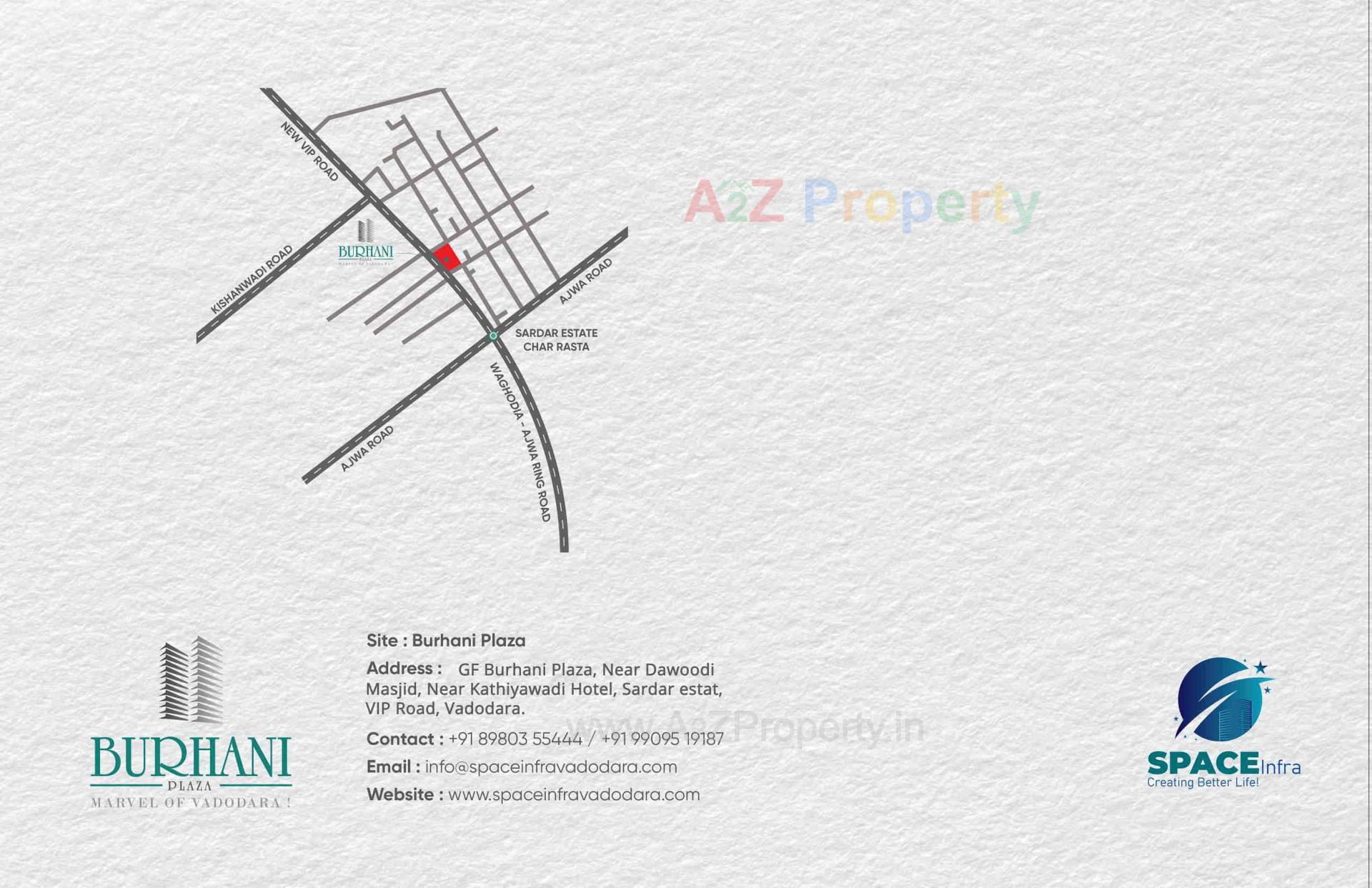  of real estate project Burhani Plaza located at Sayajipura, Vadodara, Gujarat