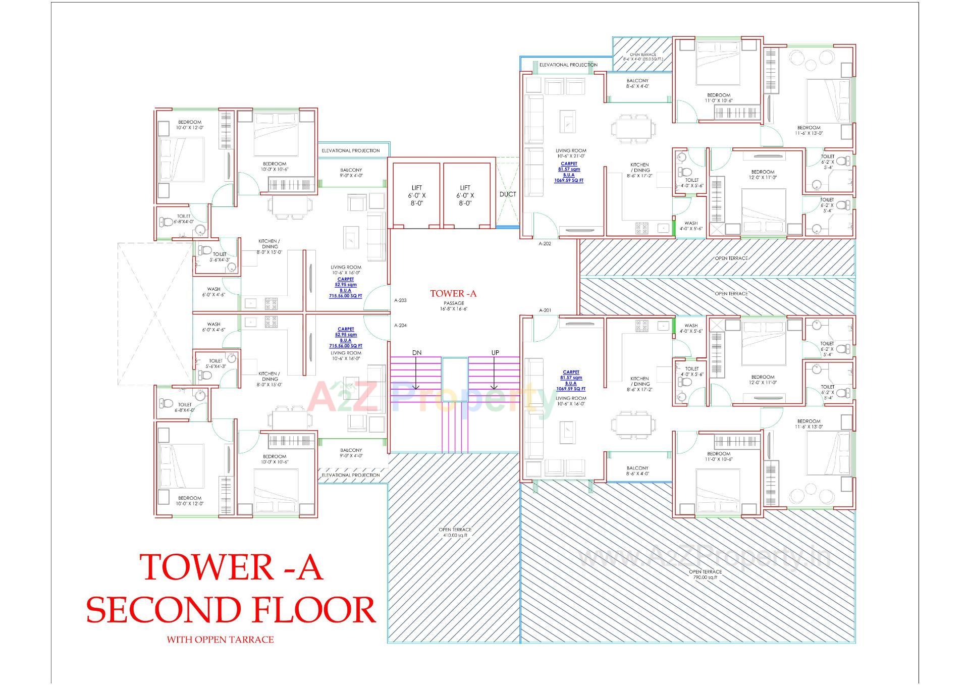 Layout of real estate project Burhani Plaza located at Sayajipura, Vadodara, Gujarat