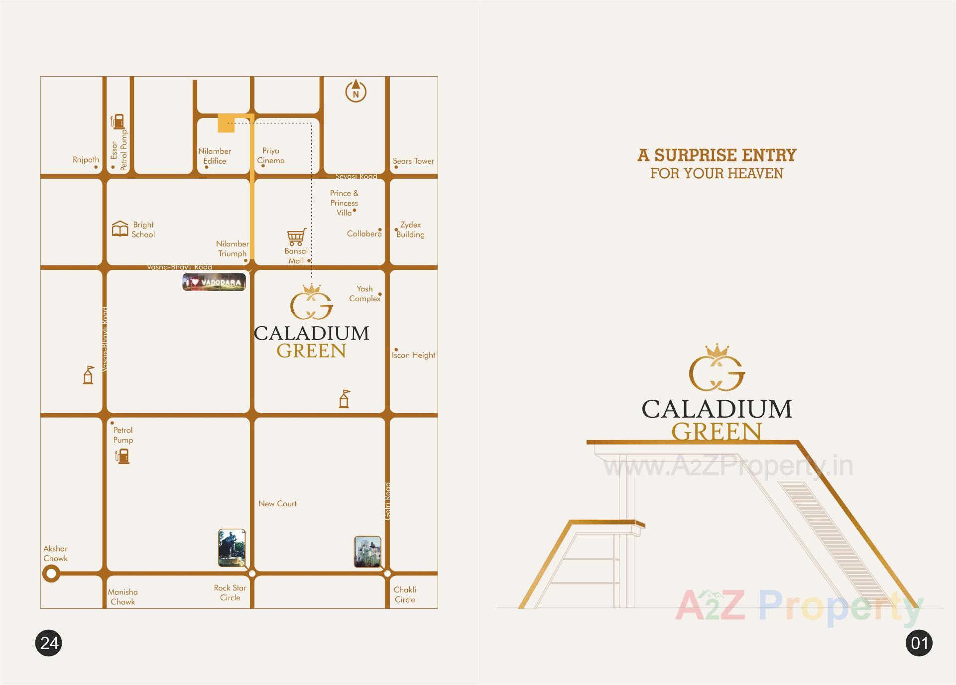 Layout of real estate project Caladium Green located at Bhayli, Vadodara, Gujarat