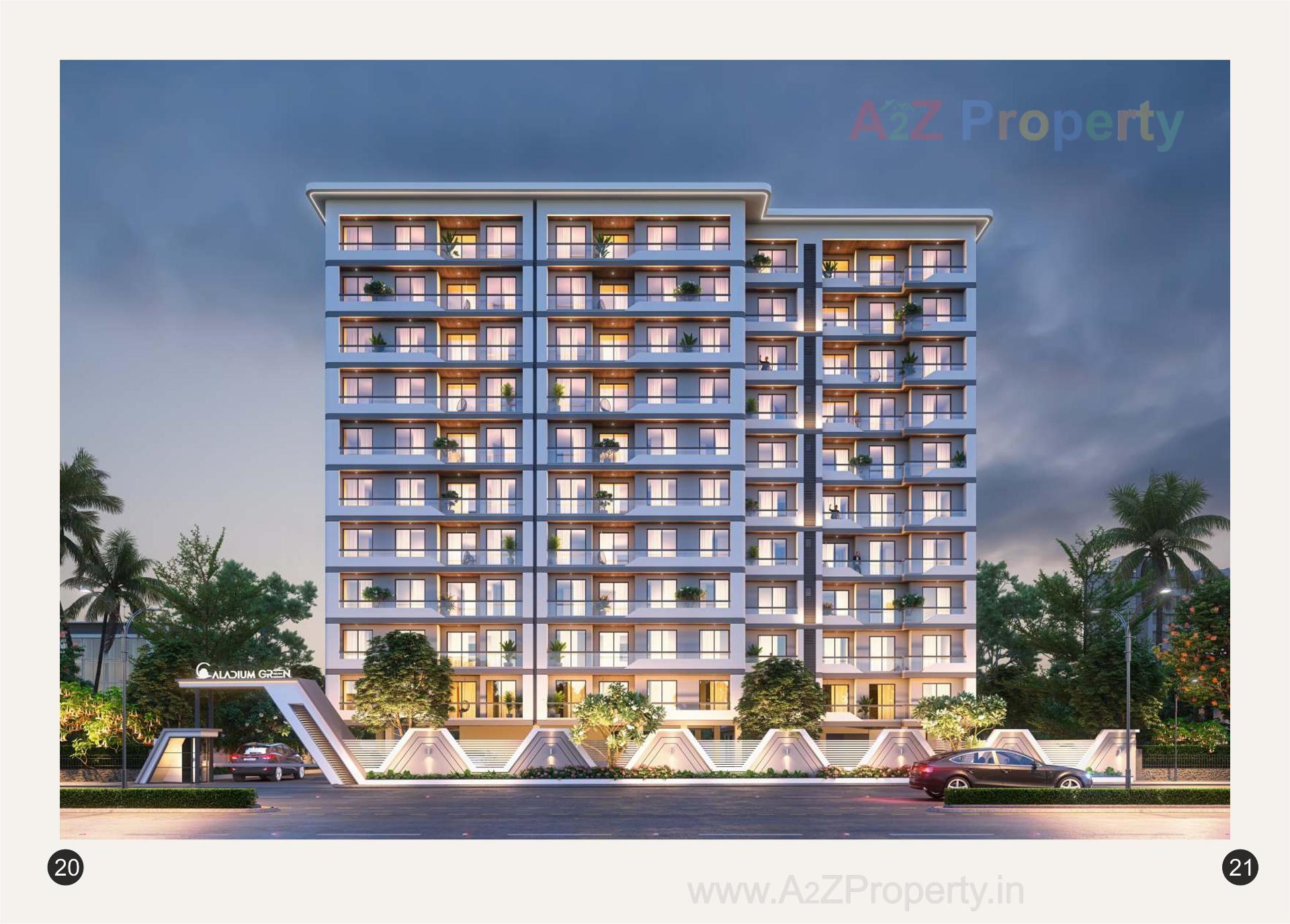 3D Elevation of real estate project Caladium Green located at Bhayli, Vadodara, Gujarat