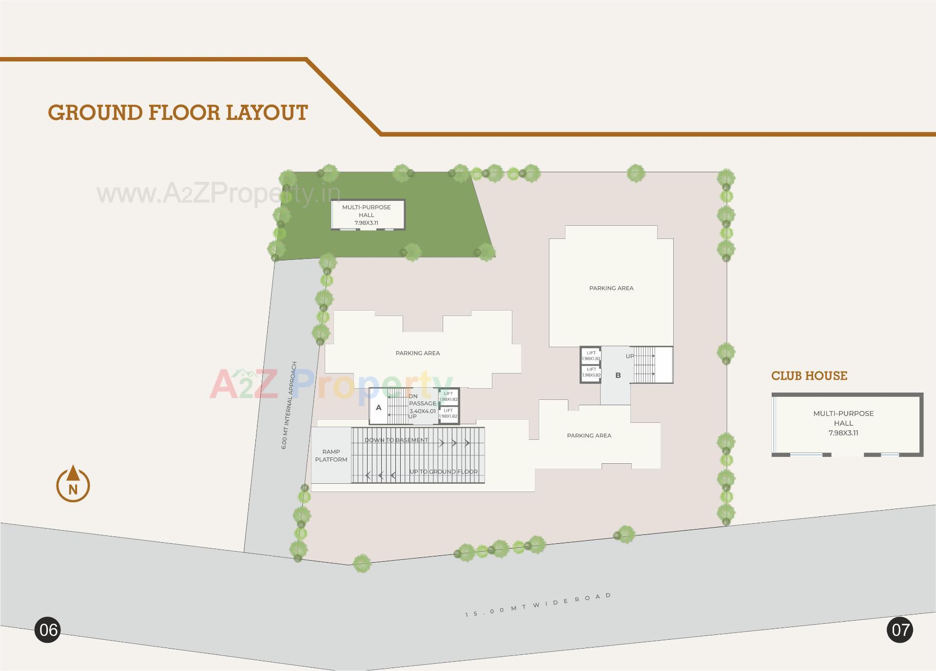 Layout of real estate project Caladium Green located at Bhayli, Vadodara, Gujarat