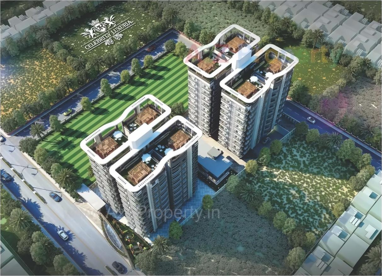 3D Elevation of real estate project Celebrity Luxuria located at Atladara, Vadodara, Gujarat