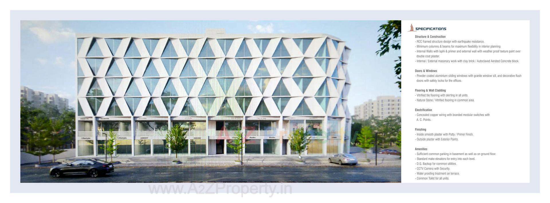 3D Elevation of real estate project City Center located at Padra, Vadodara, Gujarat