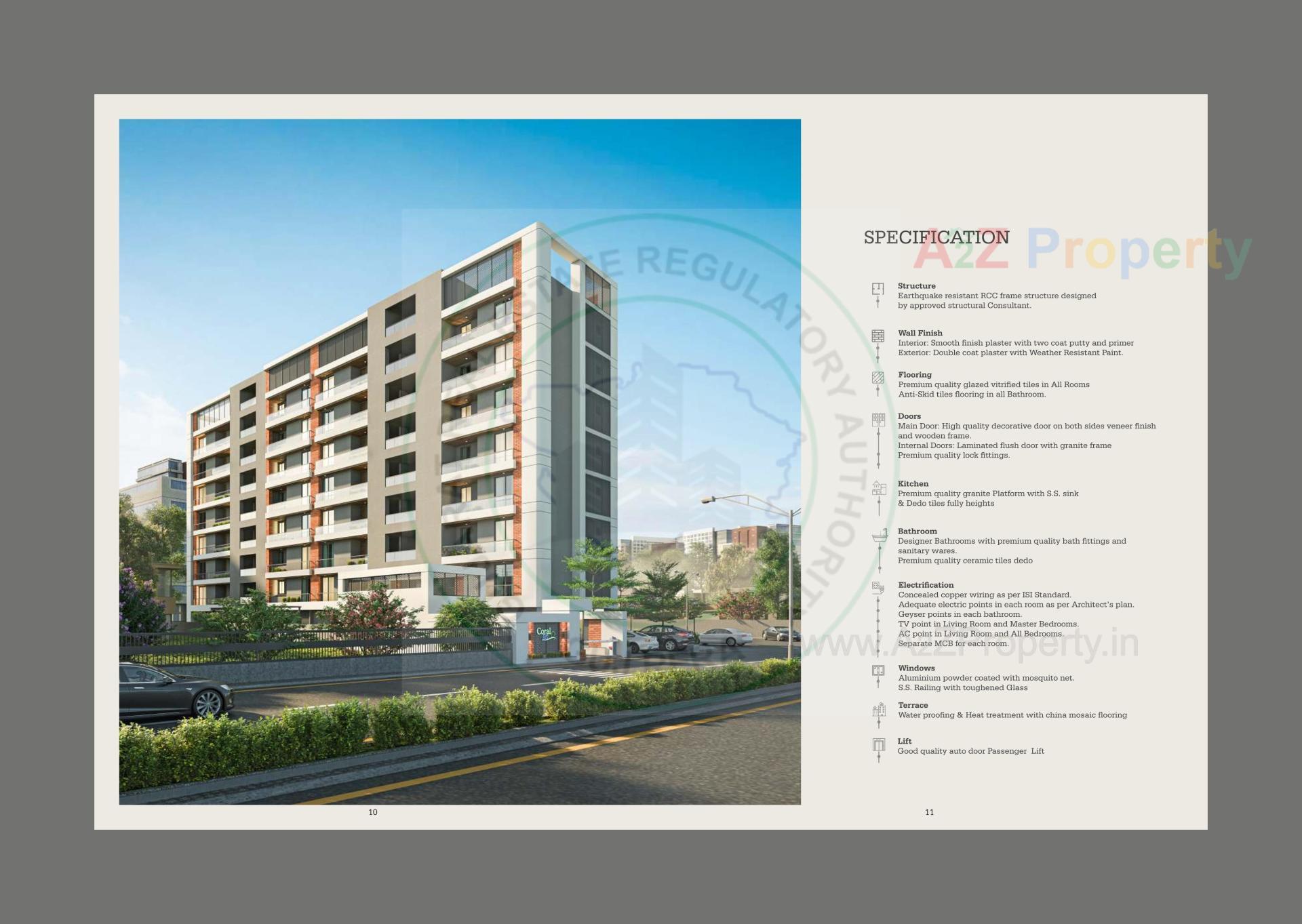 3D Elevation of real estate project Coral located at Chhani, Vadodara, Gujarat