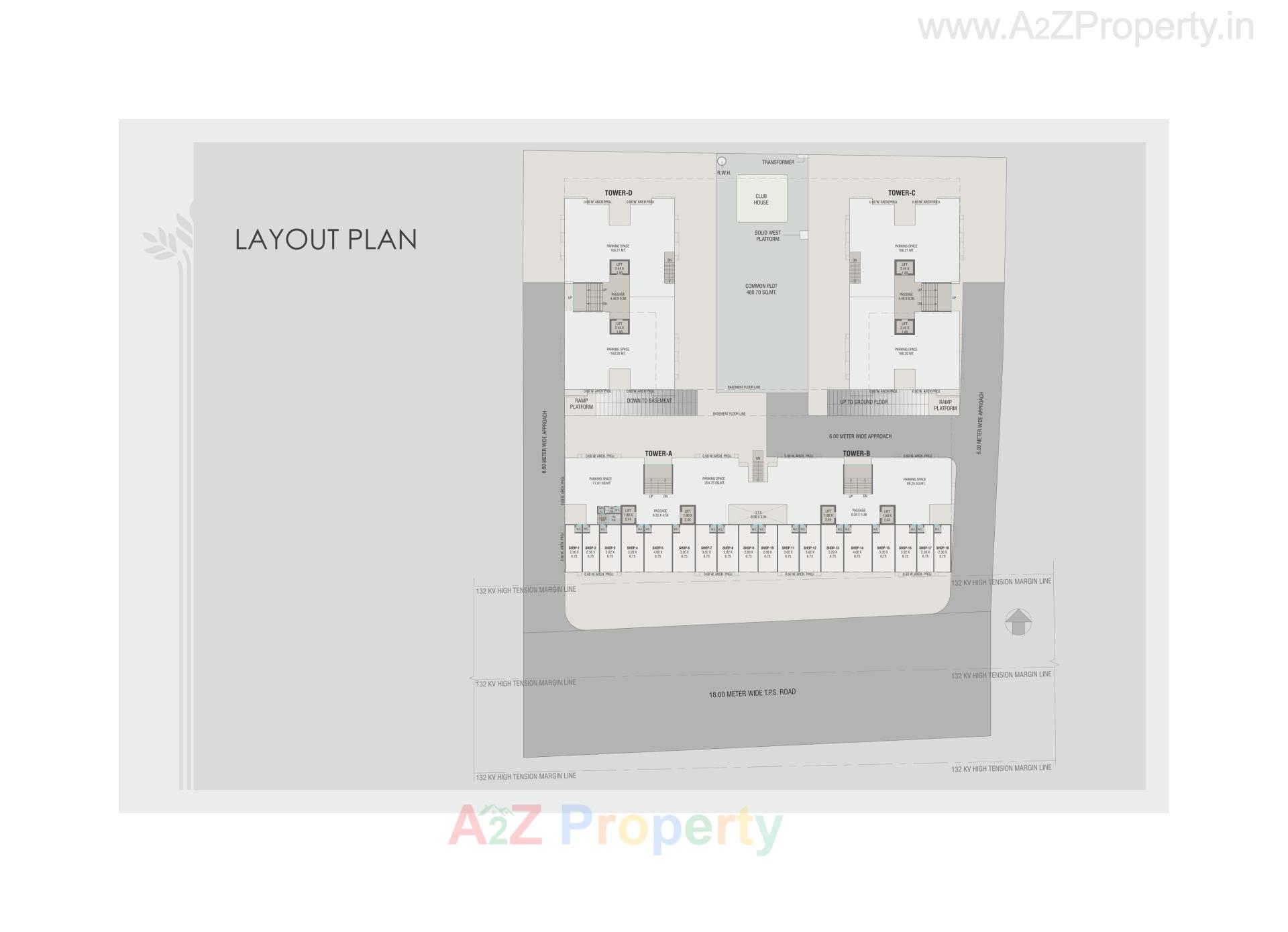 Layout of real estate project Courtyard 1 located at Sevasi, Vadodara, Gujarat