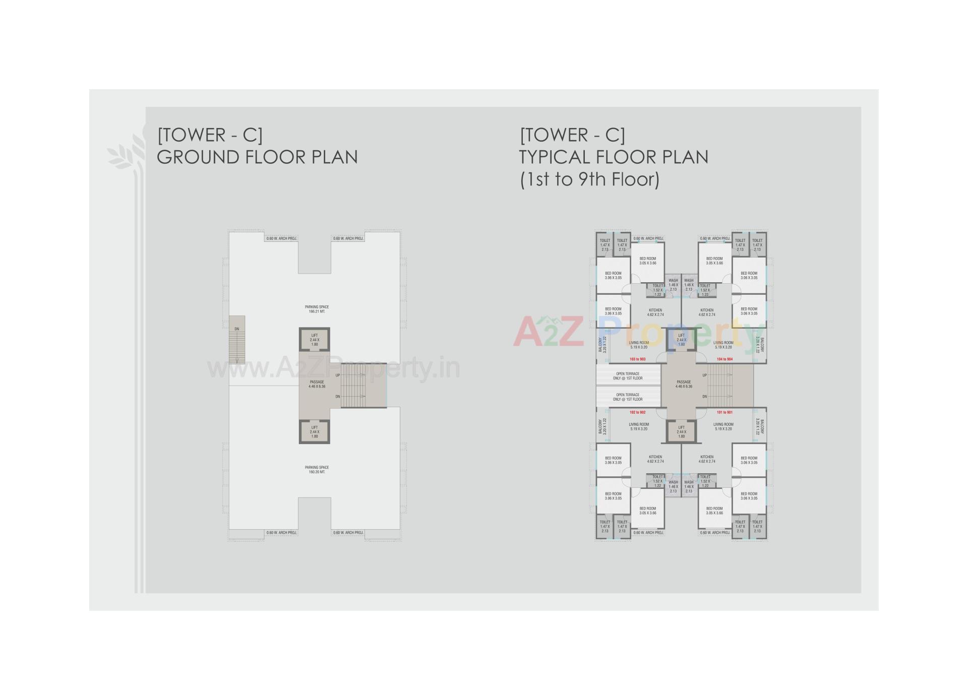 Layout of real estate project Courtyard 1 located at Sevasi, Vadodara, Gujarat