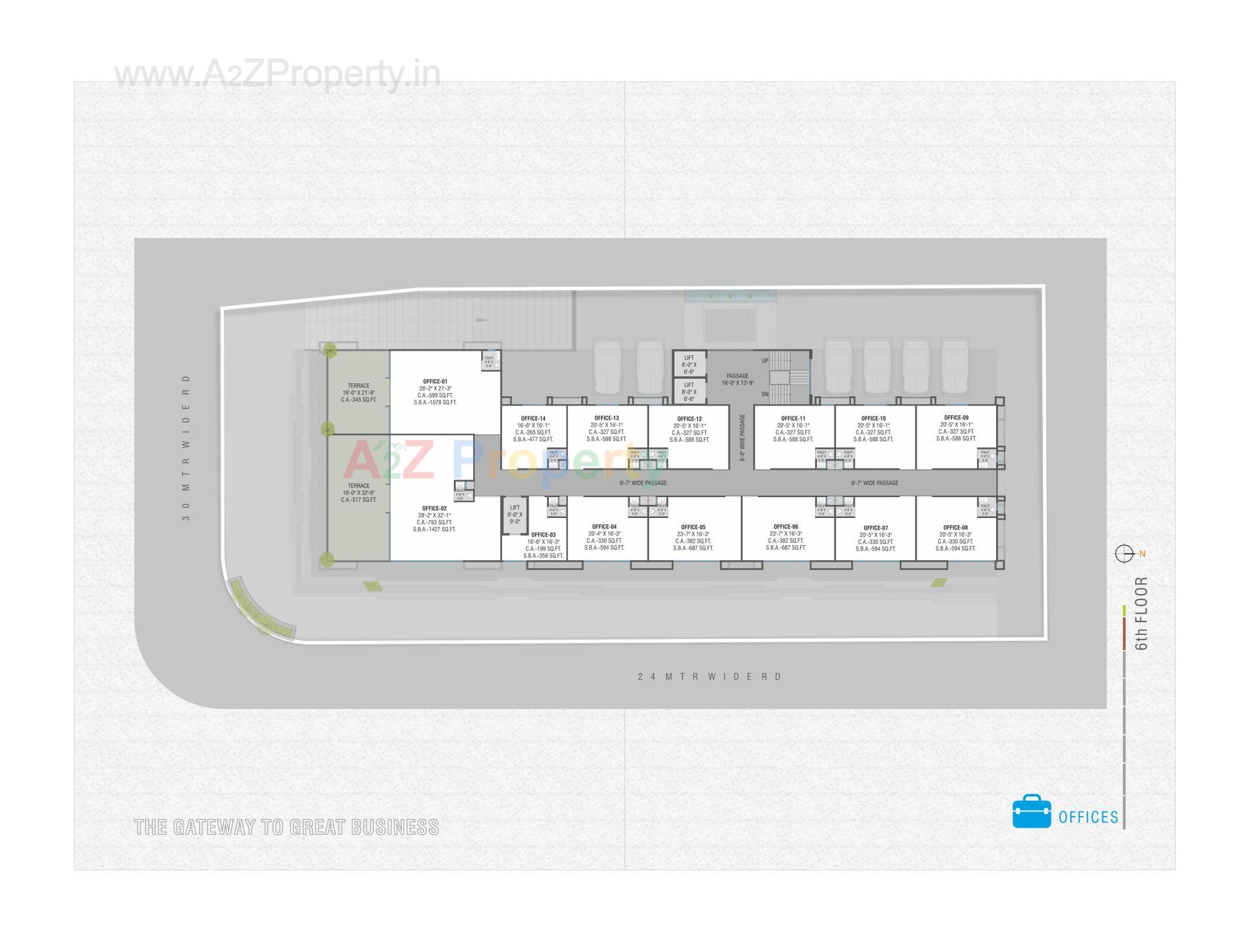 Layout of real estate project Courtyard Gateway located at Sevasi, Vadodara, Gujarat