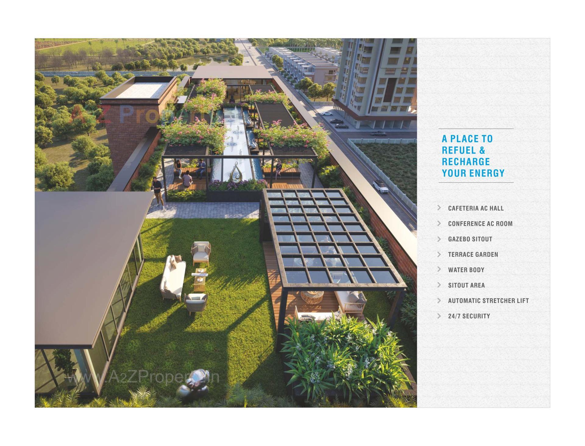 3D Elevation of real estate project Courtyard Gateway located at Sevasi, Vadodara, Gujarat