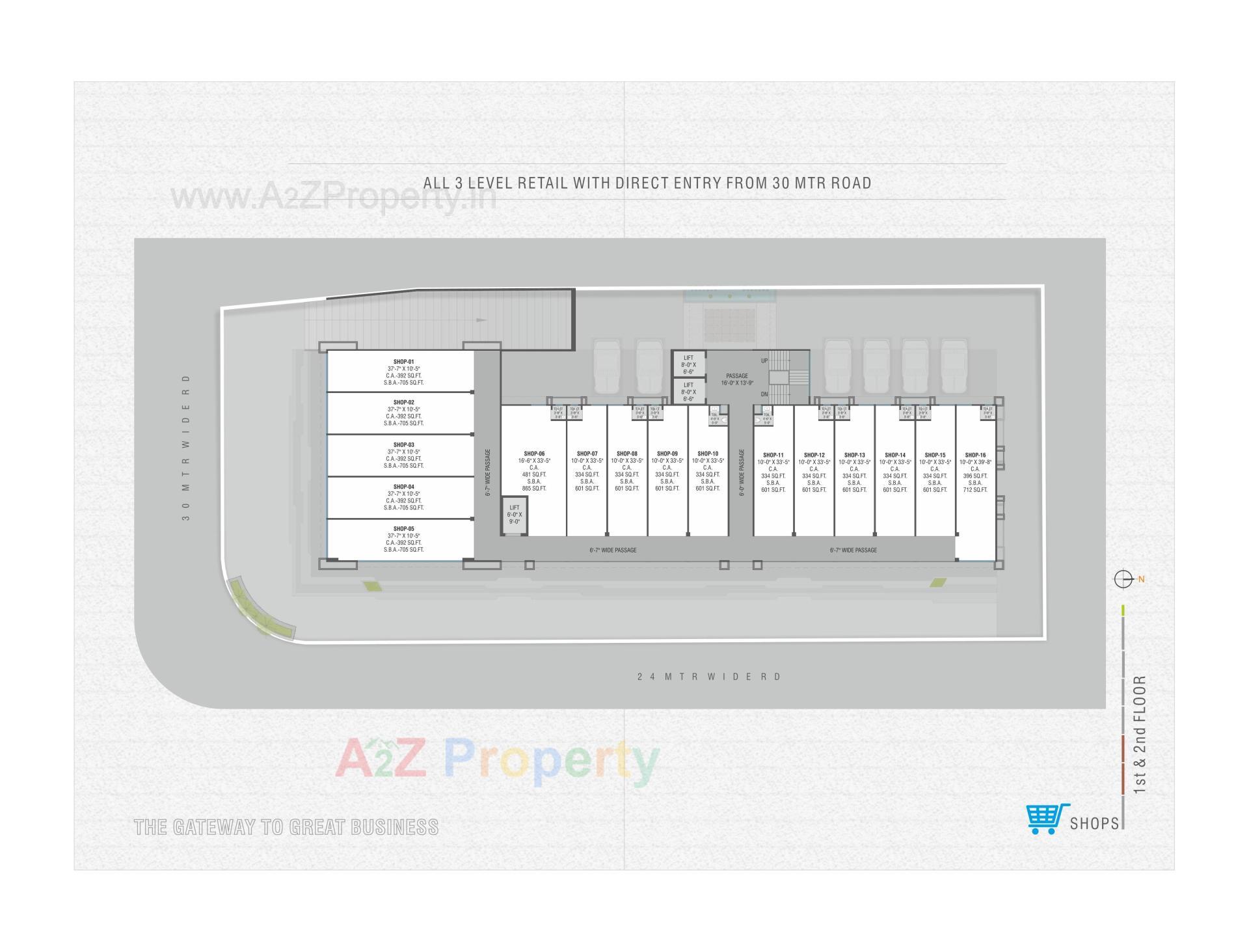 Layout of real estate project Courtyard Gateway located at Sevasi, Vadodara, Gujarat