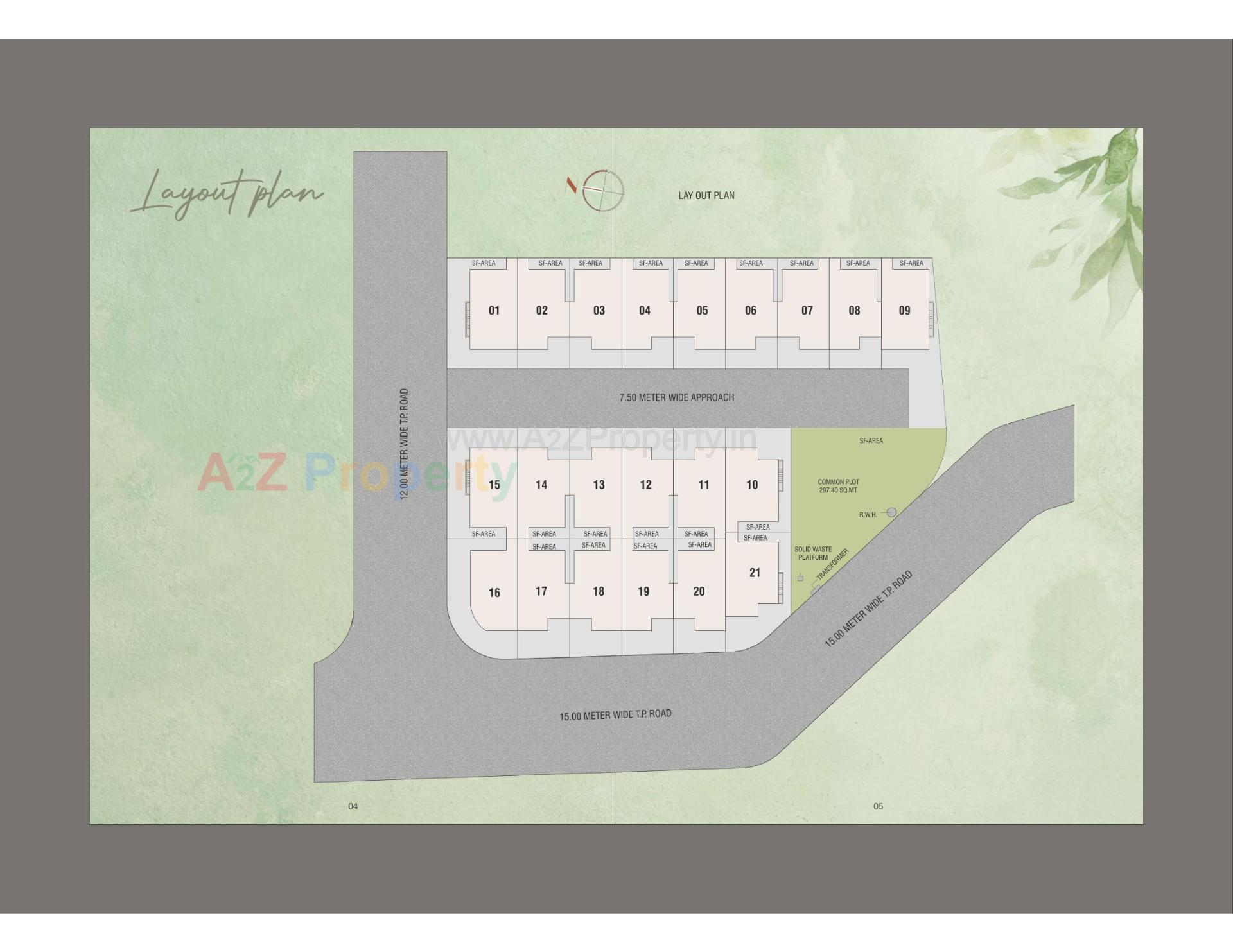 Layout of real estate project Courtyard Luxuria located at Sevasi, Vadodara, Gujarat
