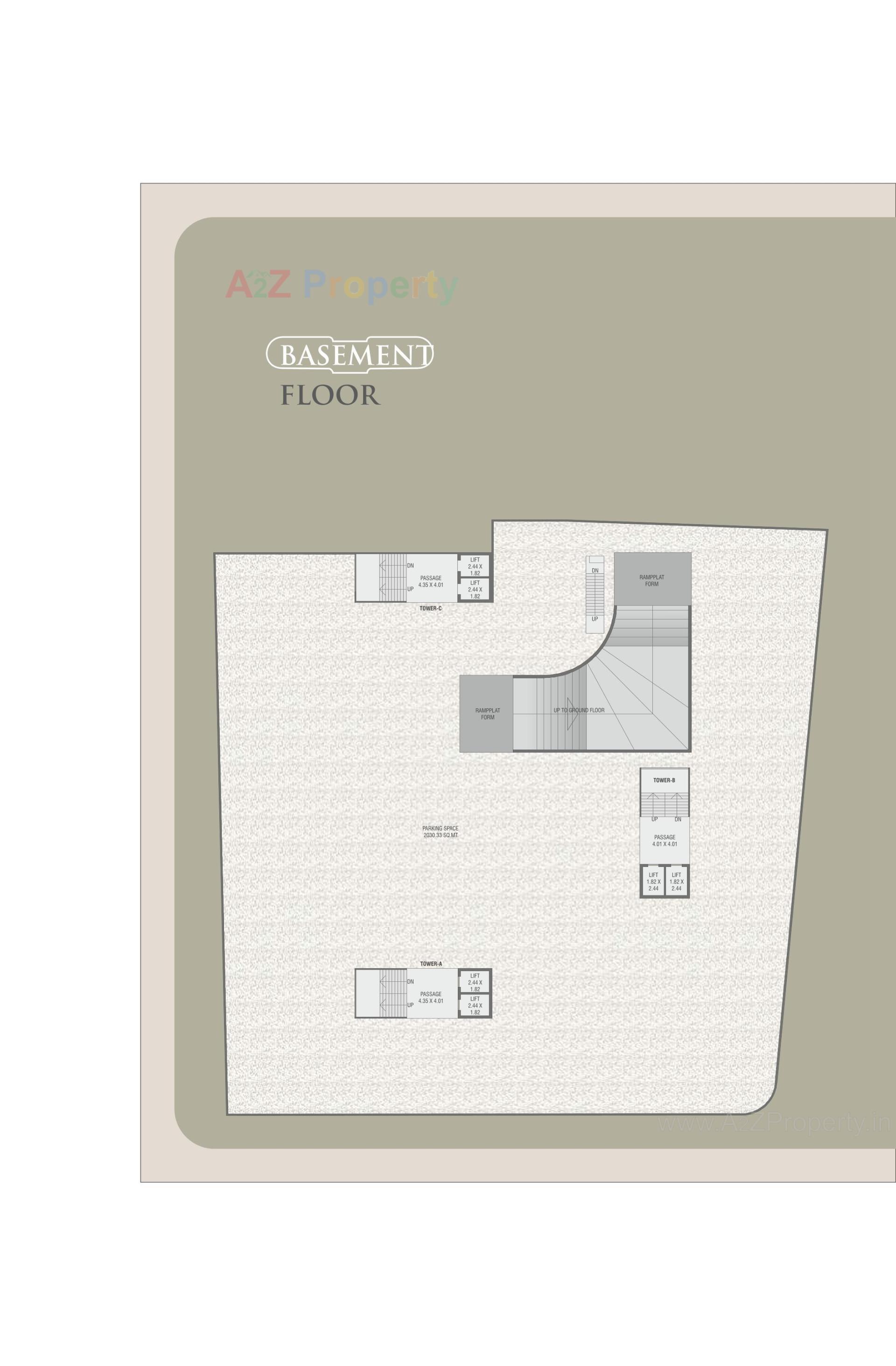 Layout of real estate project Courtyard Palladium located at Bhayli, Vadodara, Gujarat