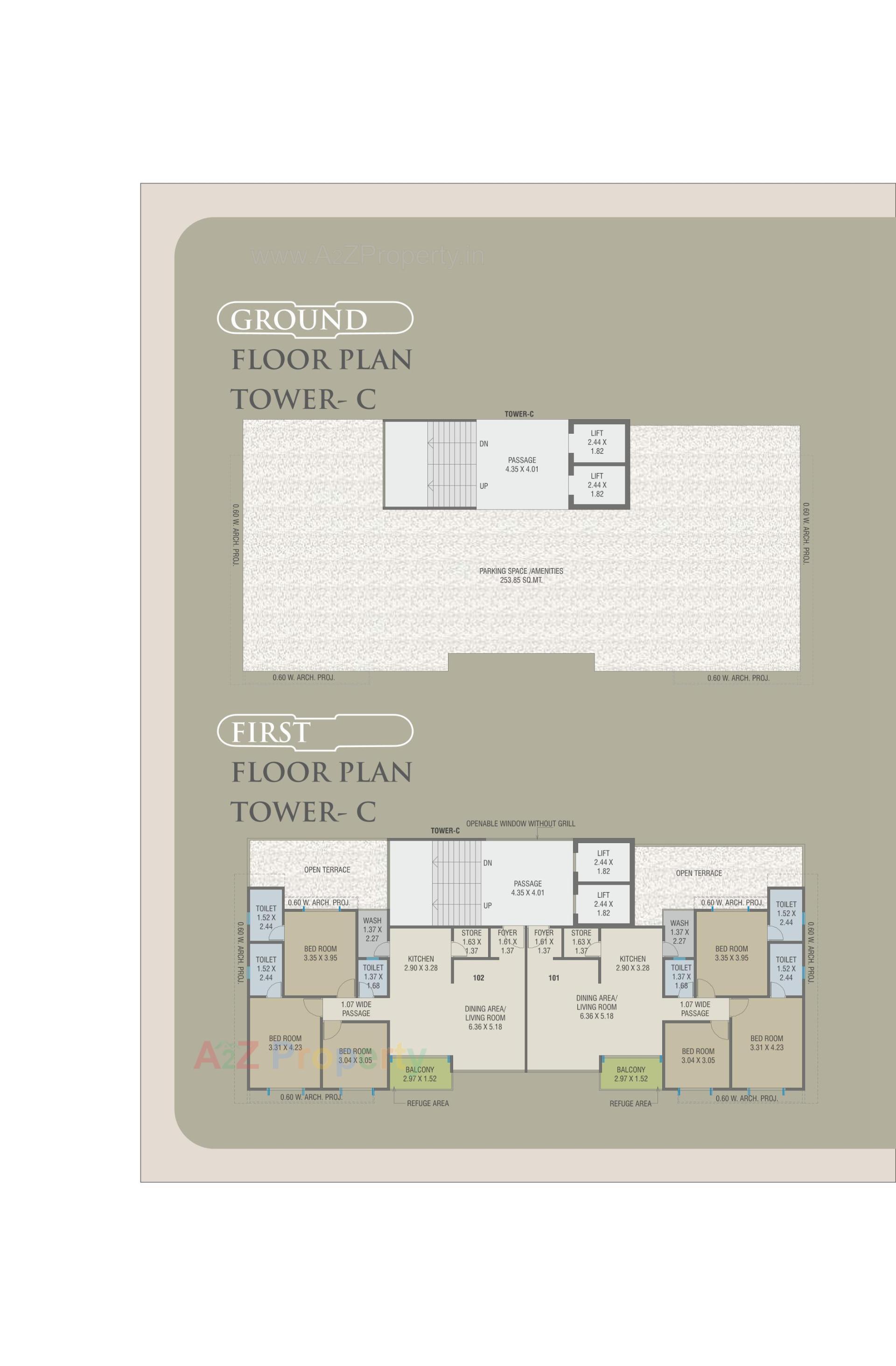 Layout of real estate project Courtyard Palladium located at Bhayli, Vadodara, Gujarat