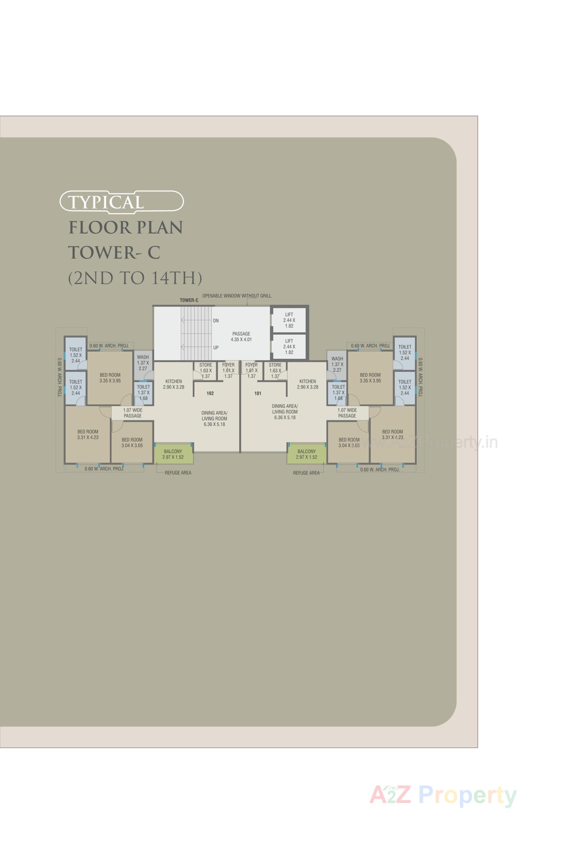 Layout of real estate project Courtyard Palladium located at Bhayli, Vadodara, Gujarat