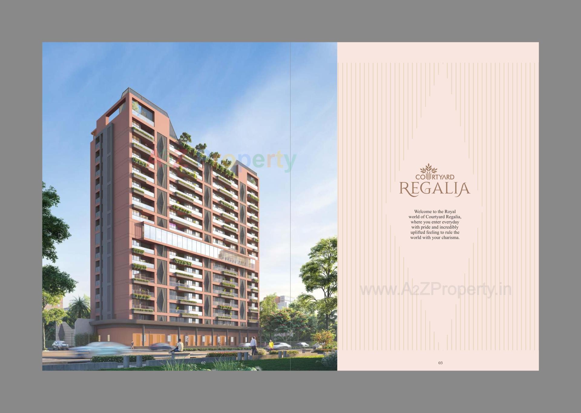 3D Elevation of real estate project Courtyard Regalia located at Bhayli, Vadodara, Gujarat
