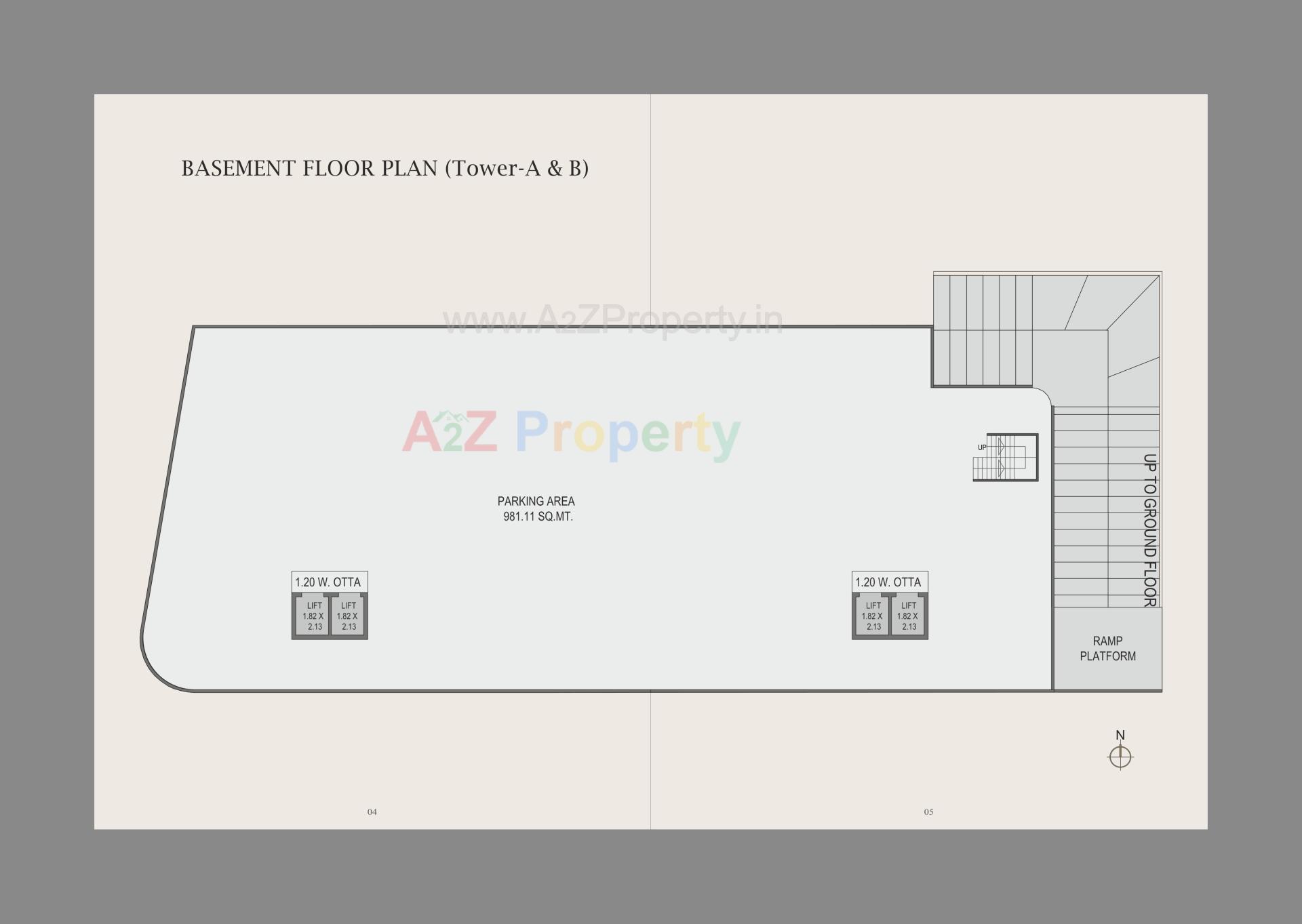 Layout of real estate project Courtyard Regalia located at Bhayli, Vadodara, Gujarat