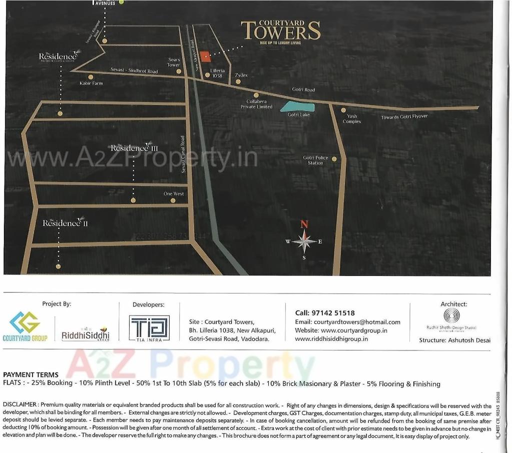  of real estate project Courtyard Towers located at Sevasi, Vadodara, Gujarat