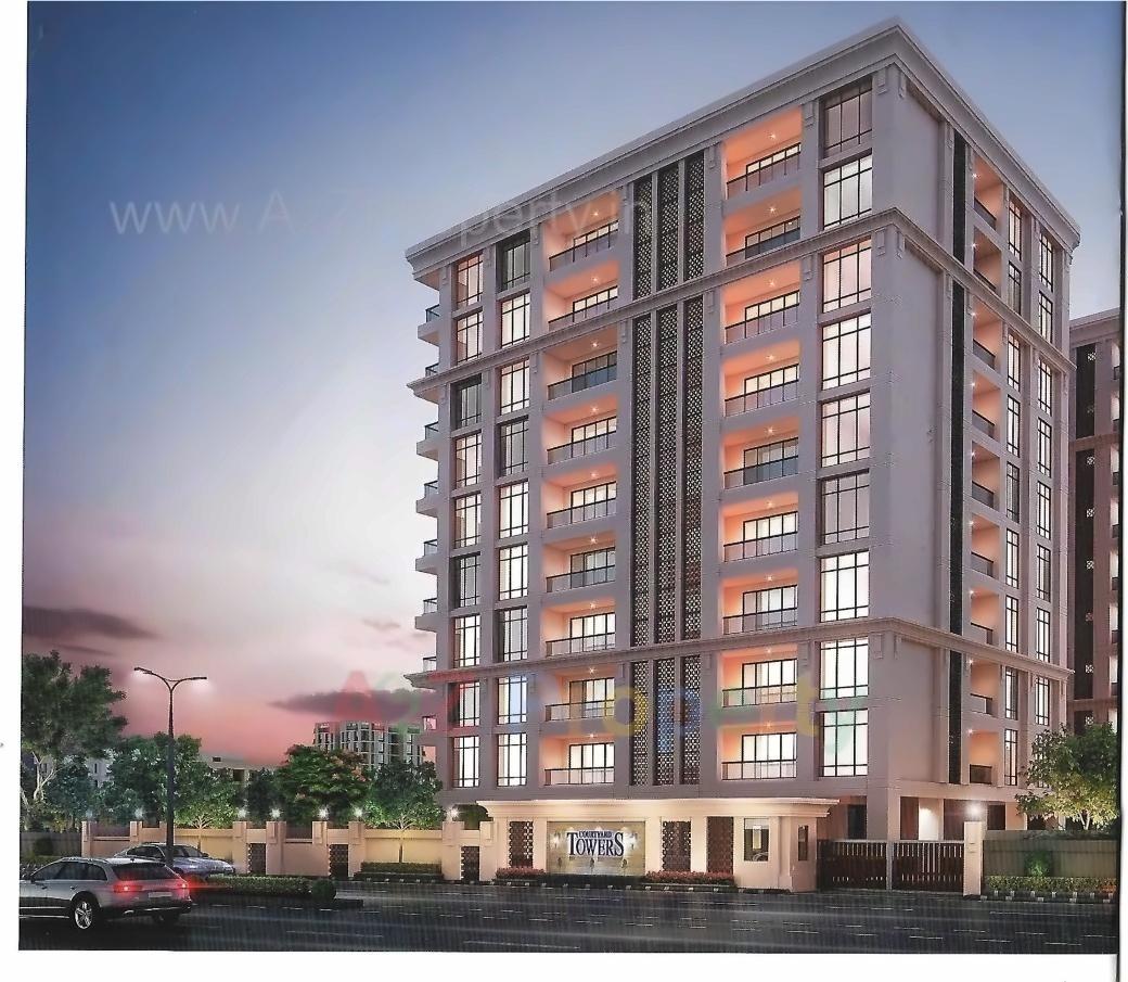 3D Elevation of real estate project Courtyard Towers located at Sevasi, Vadodara, Gujarat