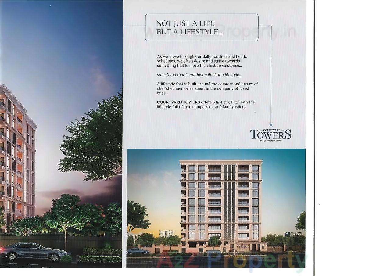 3D Elevation of real estate project Courtyard Towers located at Sevasi, Vadodara, Gujarat