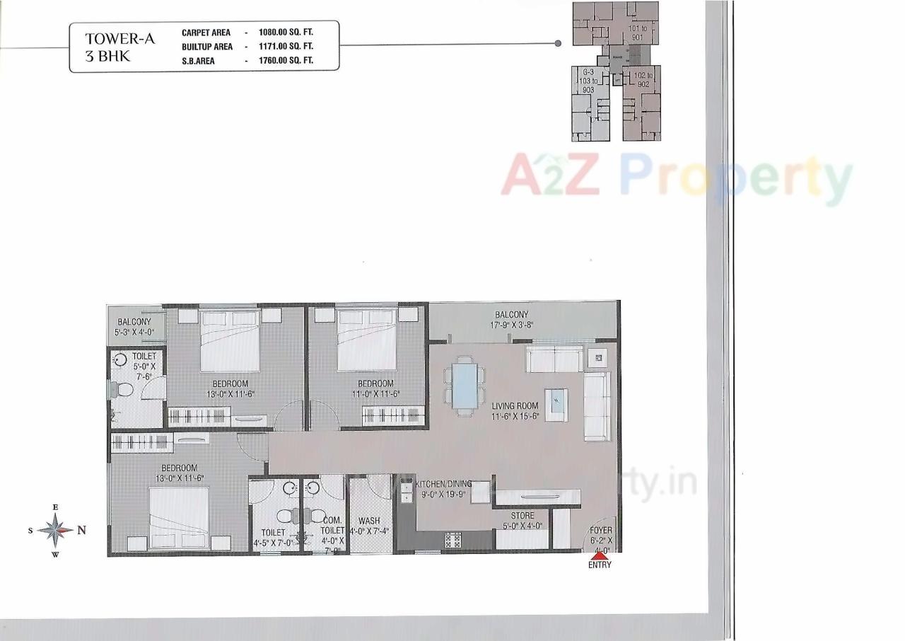 Layout of real estate project Courtyard Towers located at Sevasi, Vadodara, Gujarat