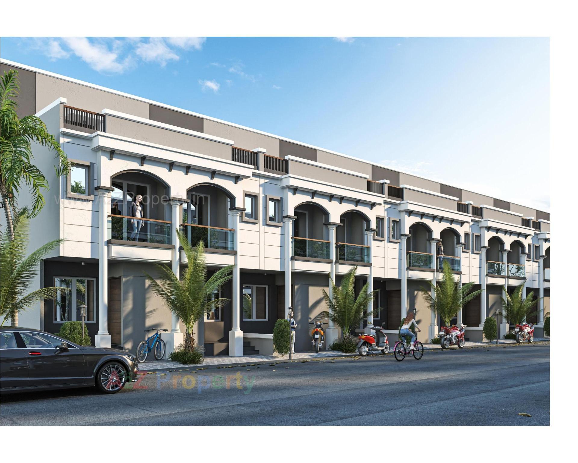 3D Elevation of real estate project Crystal Vatica located at Karjan, Vadodara, Gujarat