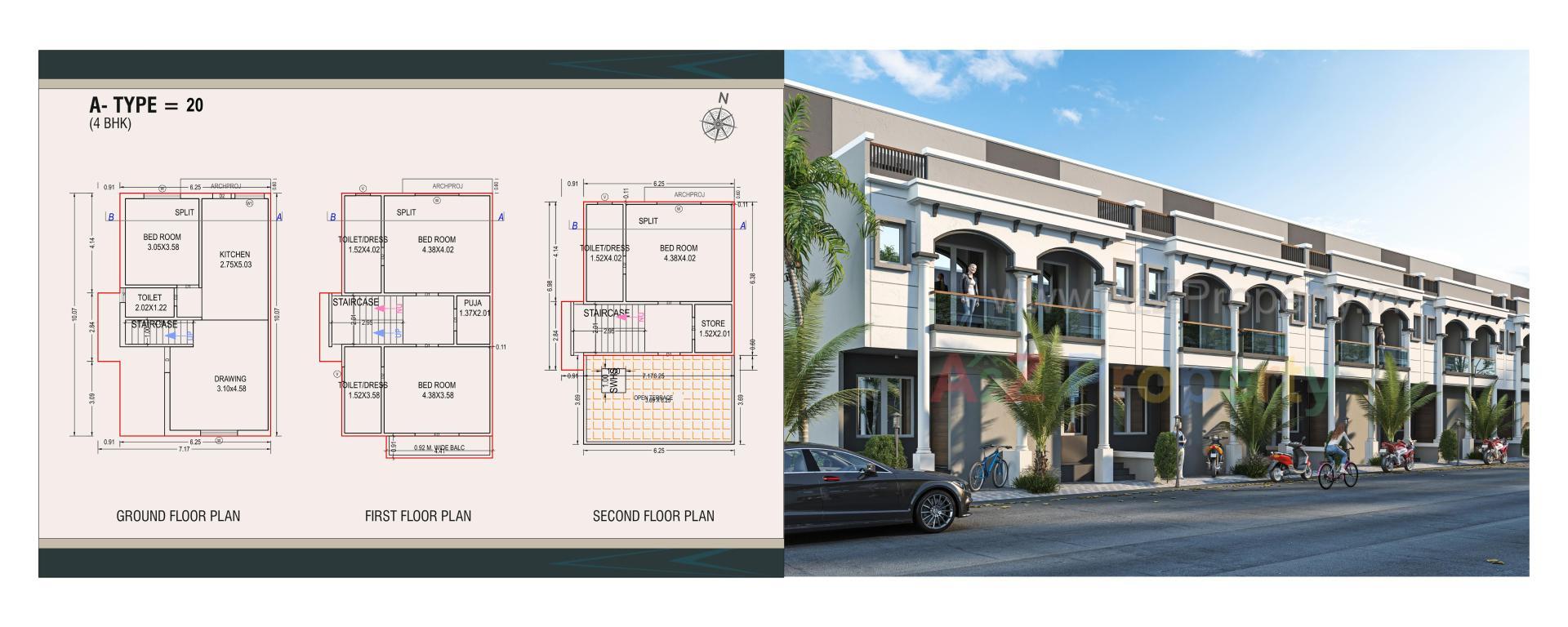 Layout of real estate project Crystal Vatica located at Karjan, Vadodara, Gujarat