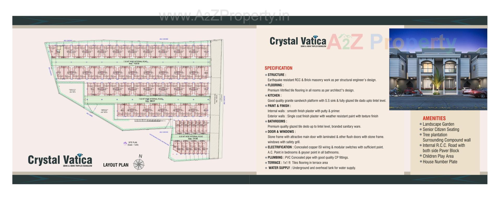  of real estate project Crystal Vatica located at Karjan, Vadodara, Gujarat