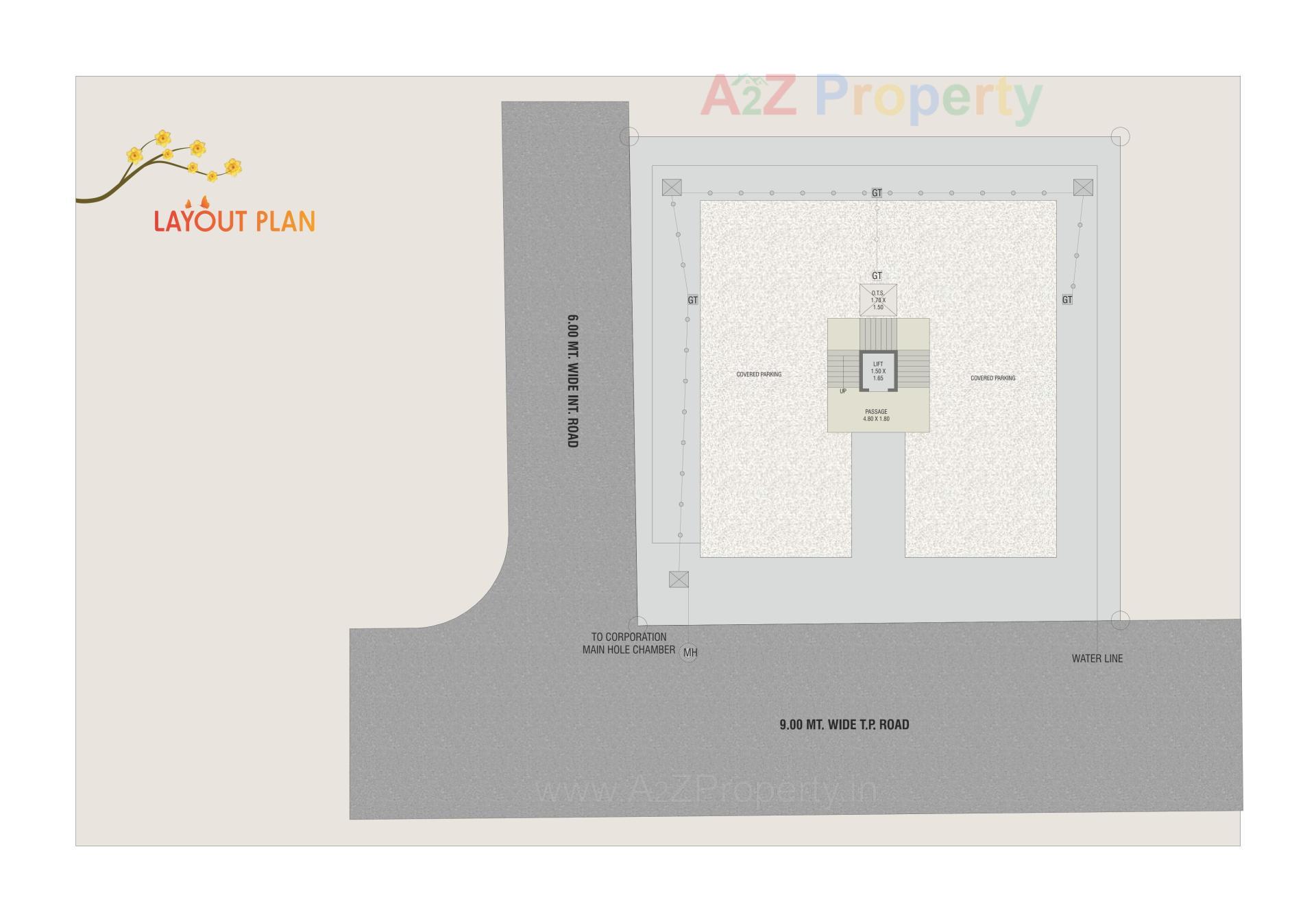Layout of real estate project Daffodil Residency located at Sama, Vadodara, Gujarat
