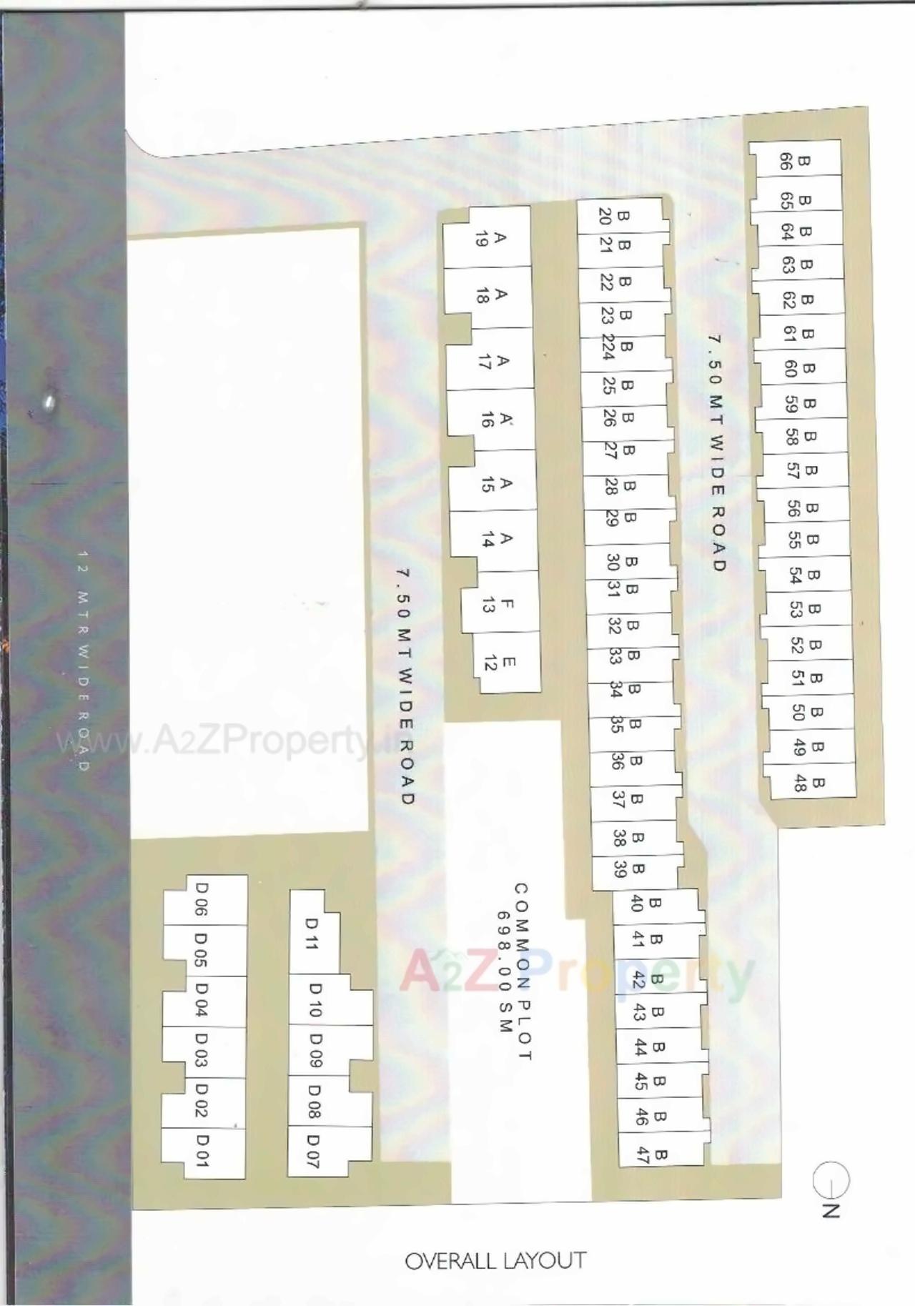 Layout of real estate project Dar Al Eiman located at Tandalja, Vadodara, Gujarat