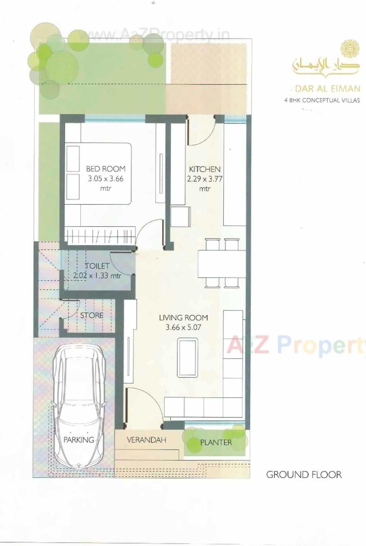 Layout of real estate project Dar Al Eiman located at Tandalja, Vadodara, Gujarat