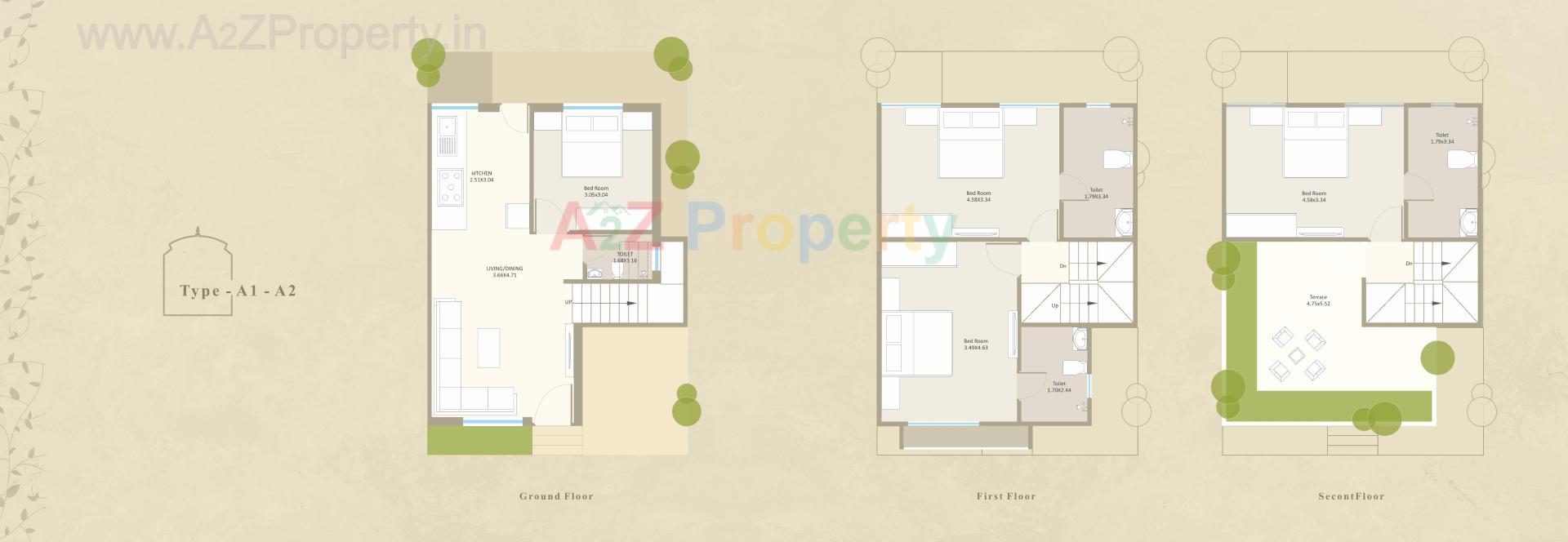 Layout of real estate project Darshanam Aangan located at Tarsali, Vadodara, Gujarat