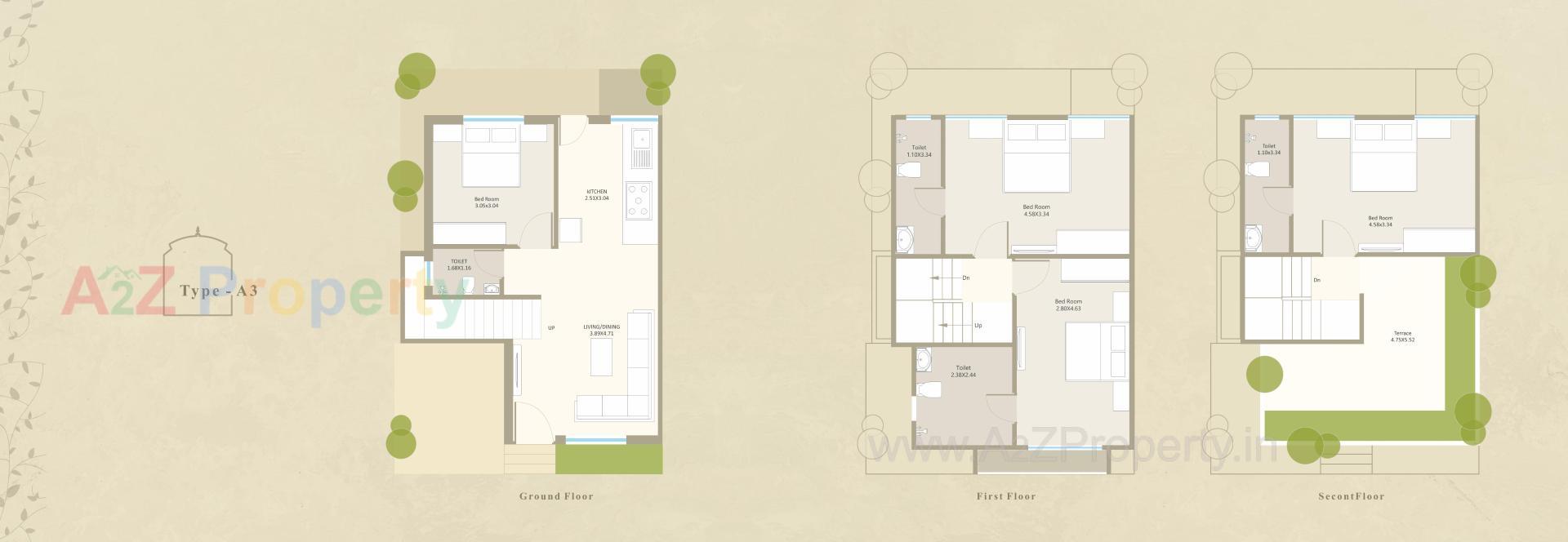 Layout of real estate project Darshanam Aangan located at Tarsali, Vadodara, Gujarat