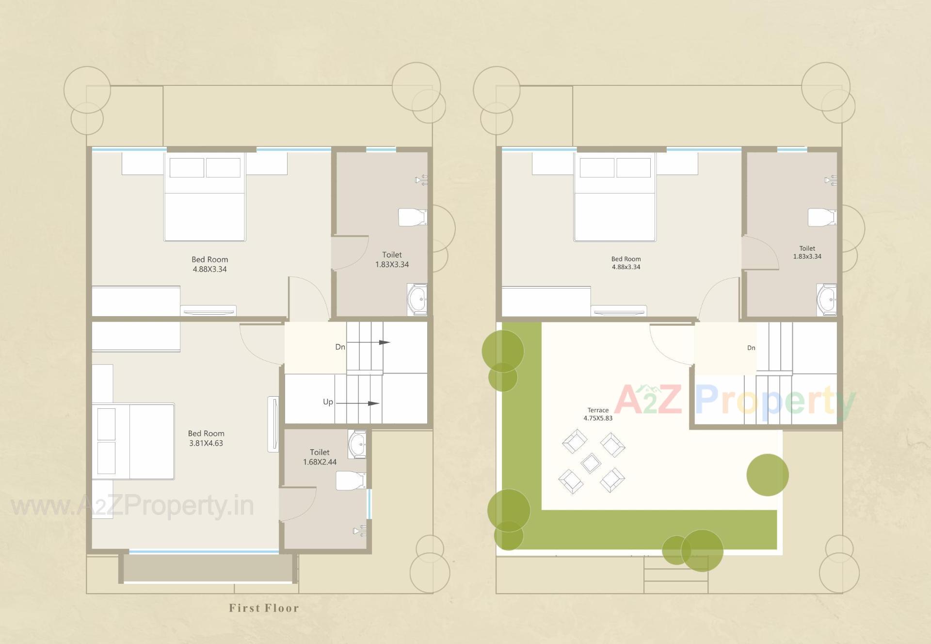 Layout of real estate project Darshanam Aangan located at Tarsali, Vadodara, Gujarat