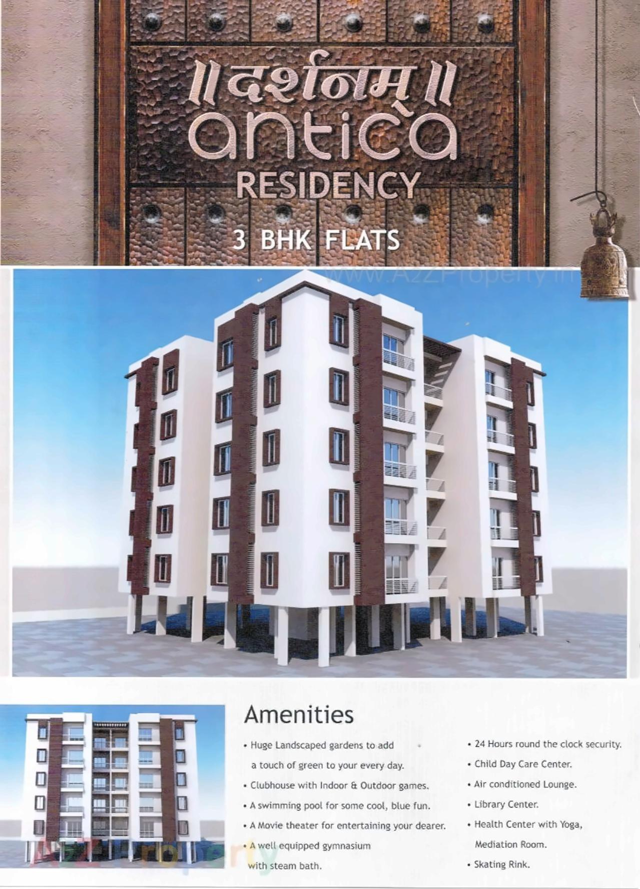 3D Elevation of real estate project Darshanam Antica Residency located at Danteshwar, Vadodara, Gujarat