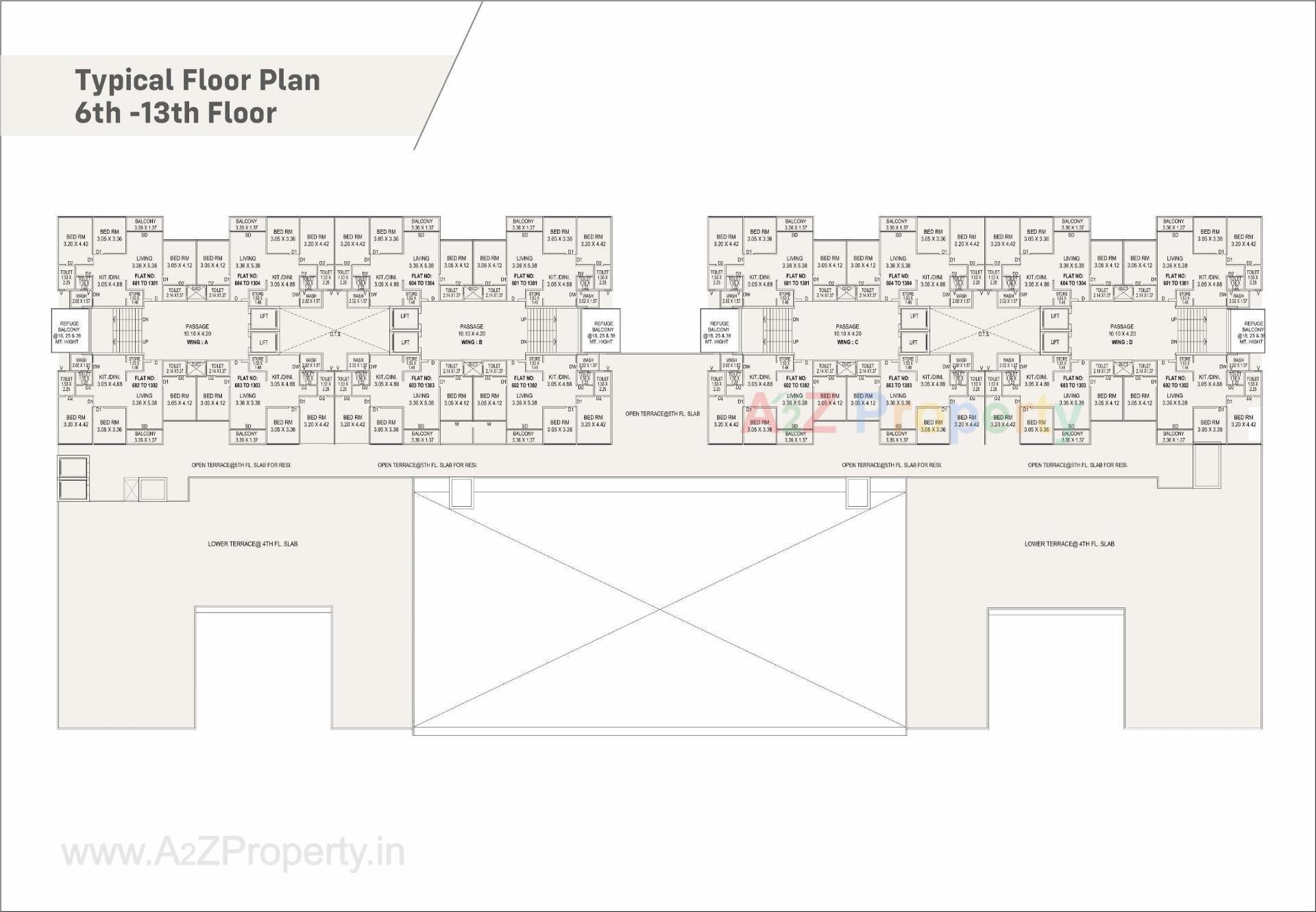 Layout of real estate project Darshanam Atrium located at Vadodara, Vadodara, Gujarat