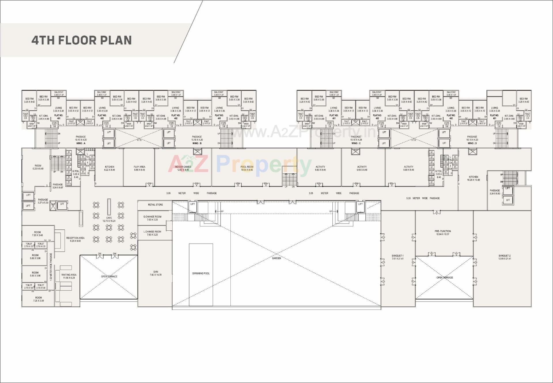 Layout of real estate project Darshanam Atrium located at Vadodara, Vadodara, Gujarat