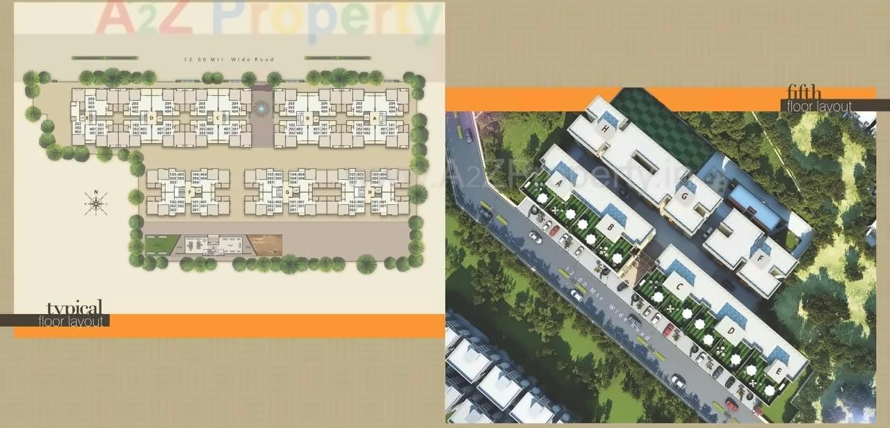 Layout of real estate project Darshanam Avenue located at Kasba, Vadodara, Gujarat